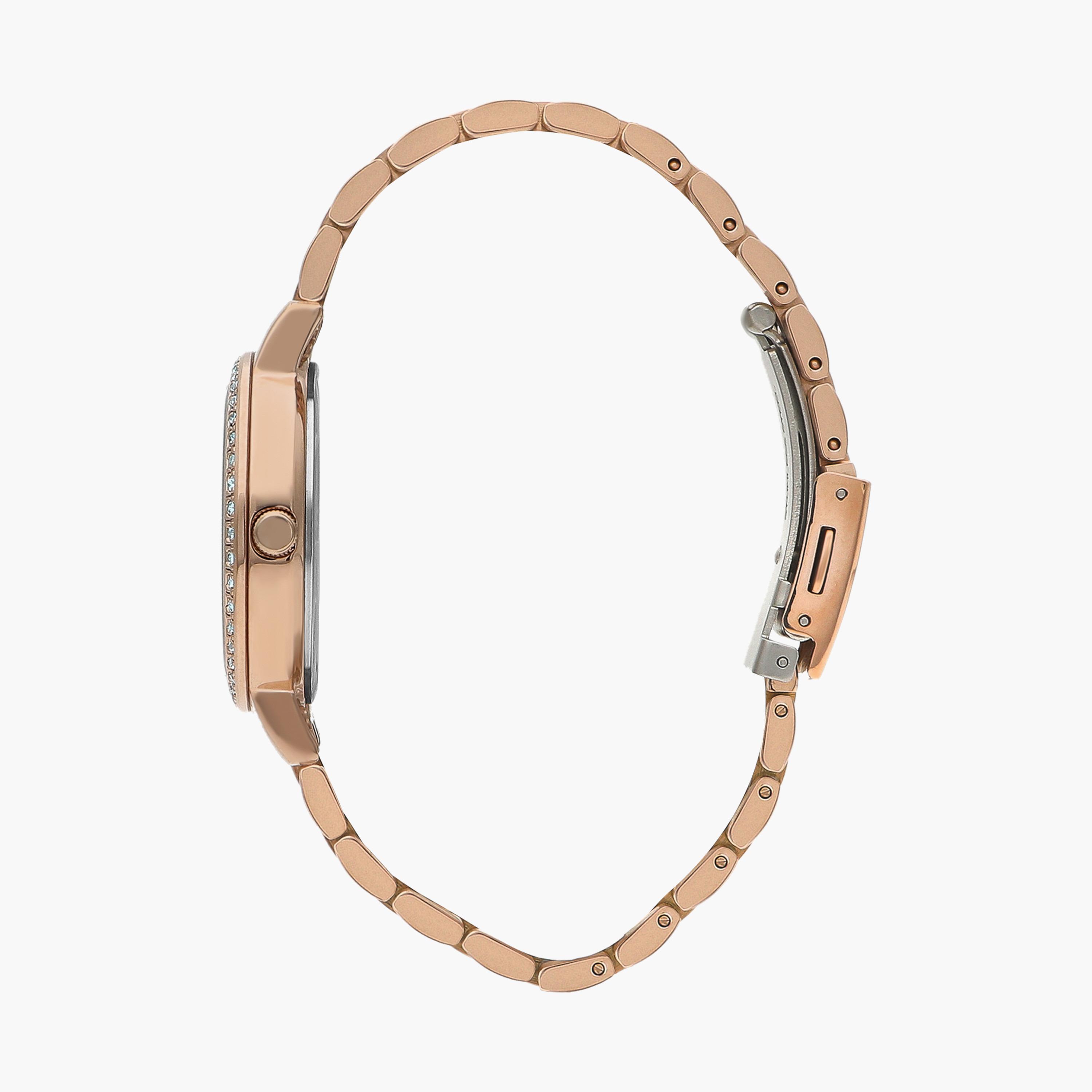 ساعة انالوج بسوار ستانلس ستيل بلون ذهبي وردي للنساء من لي كوبر | LC07590.410-women-watchesandjewellery-watches-image-2