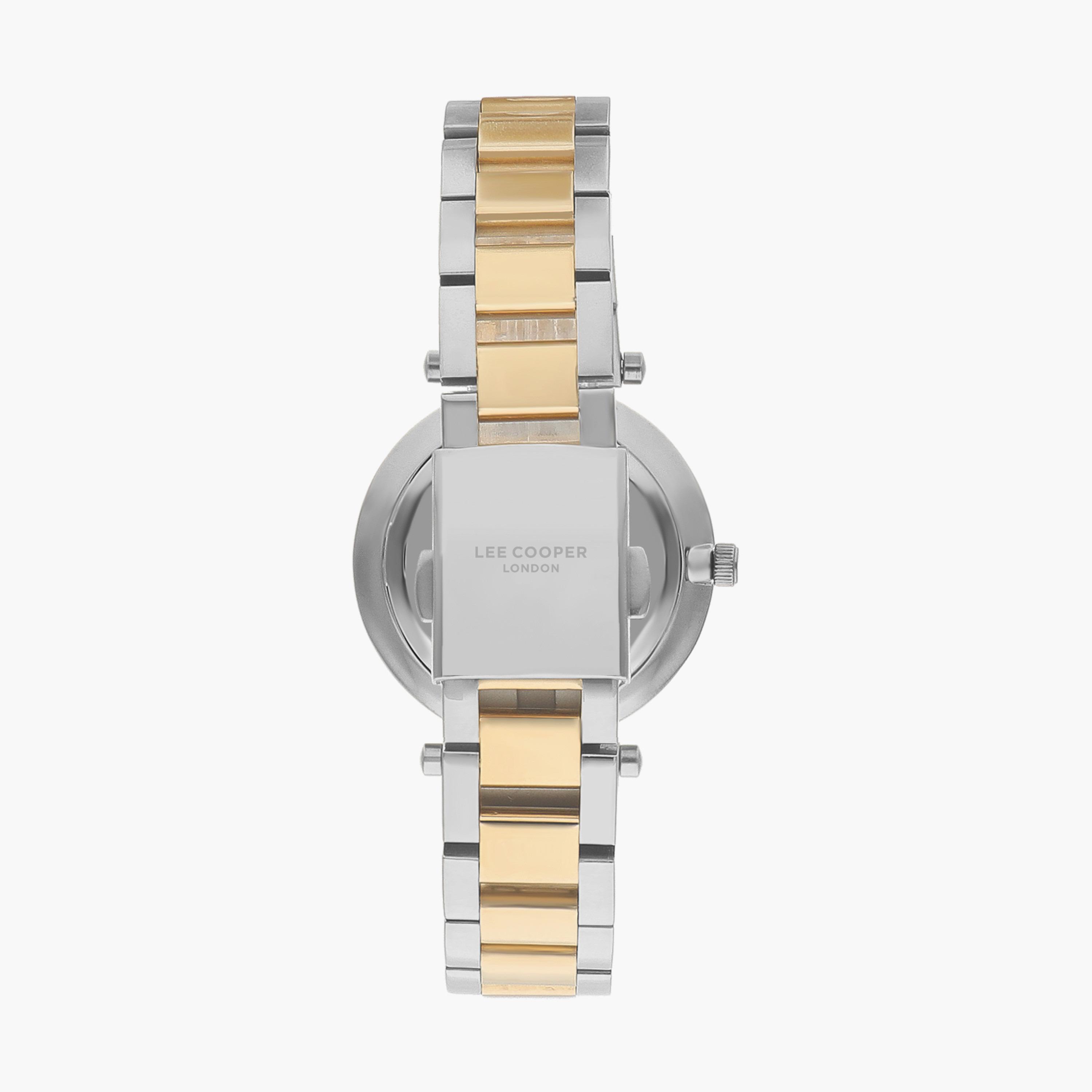 ساعة انالوج بسوار ستانلس ستيل بلون فضي وذهبي من لي كوبر | LC07591.230-women-watchesandjewellery-watches-image-3