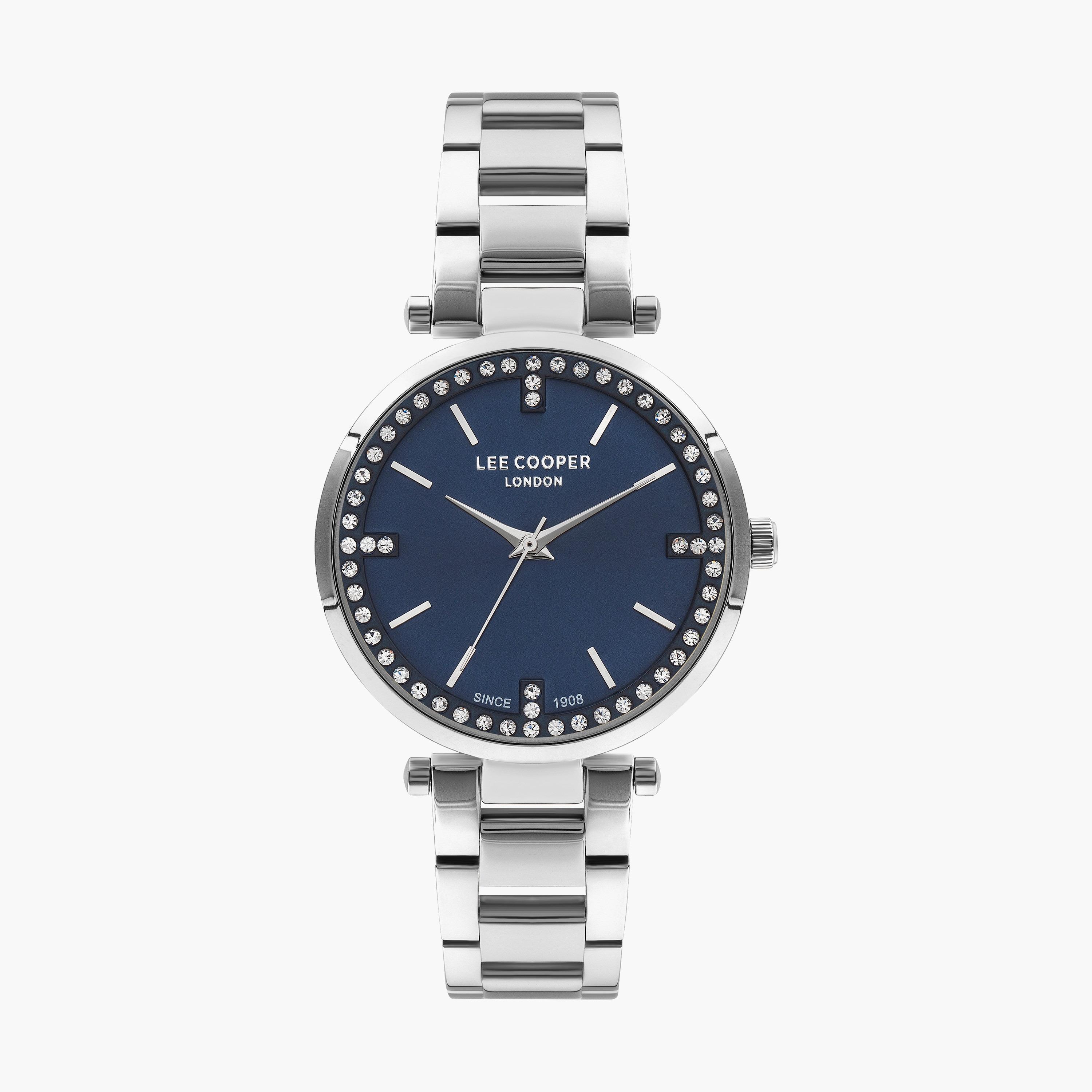 ساعة انالوج بسوار ستانلس ستيل بلون فضي من لي كوبر | LC07591.390-women-watchesandjewellery-watches-image-1