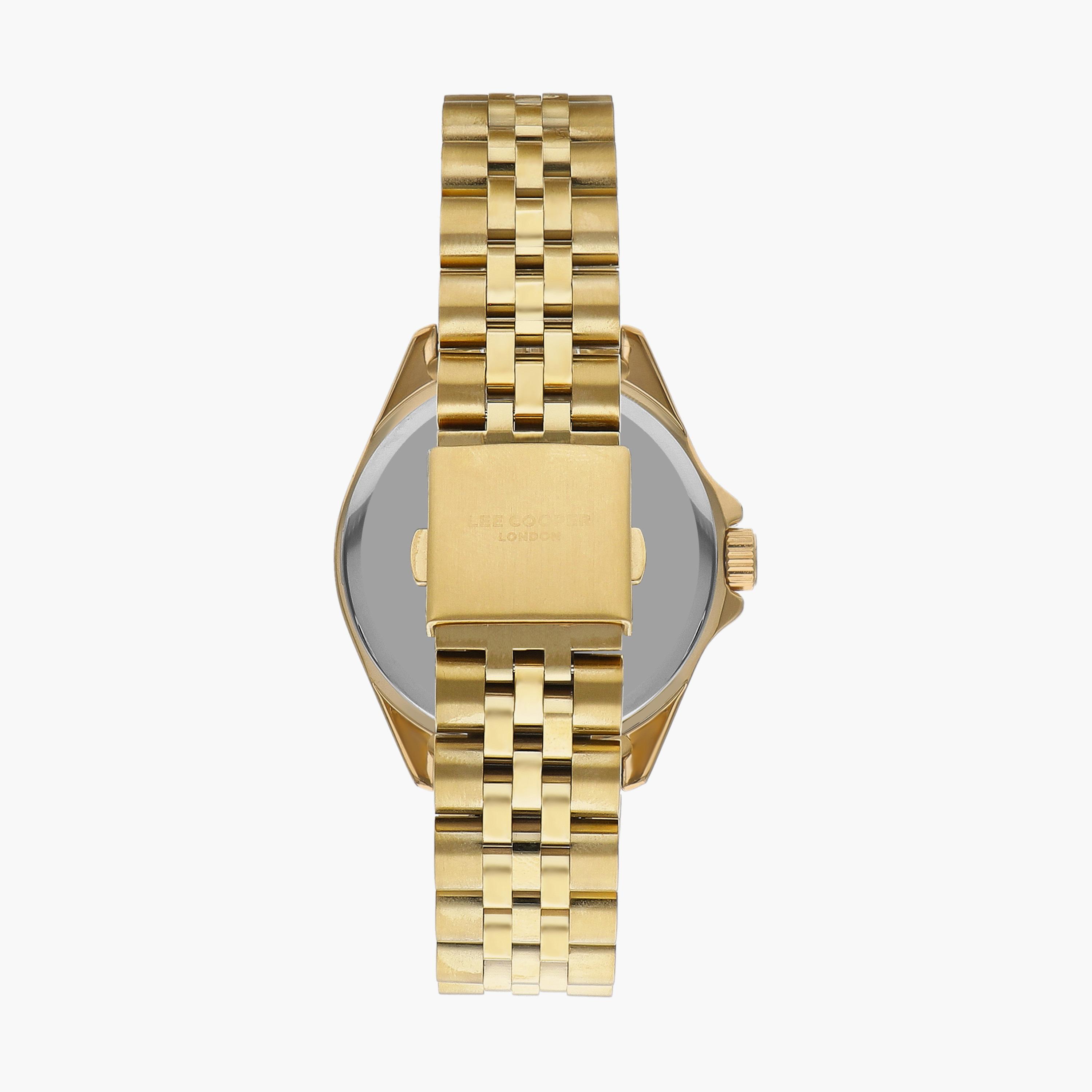 ساعة انالوج بسوار ستانلس ستيل بلون ذهبي للنساء من لي كوبر | LC07593.130-women-watchesandjewellery-watches-image-3