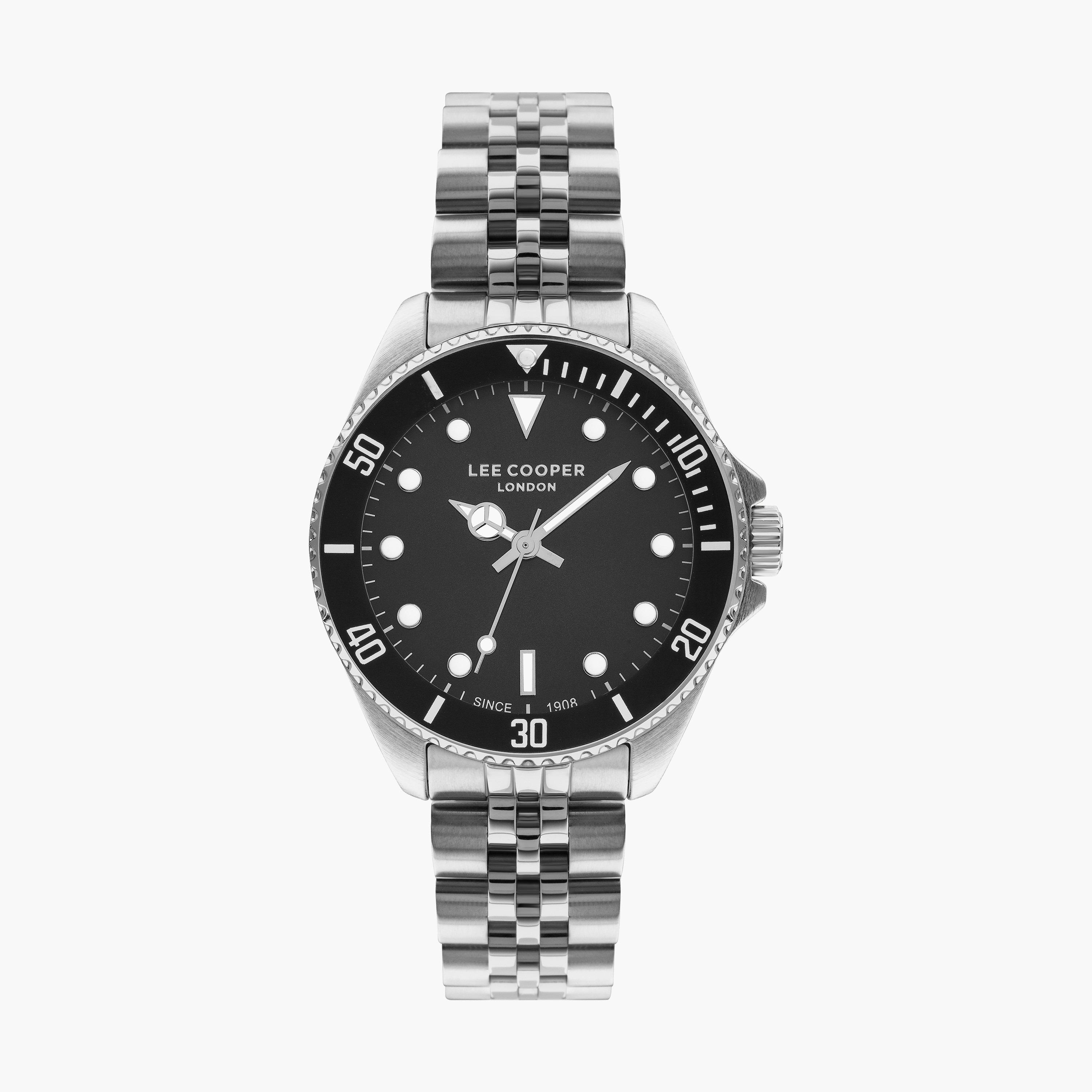 ساعة انالوج بسوار ستانلس ستيل بلون فضي للنساء من لي كوبر | LC07593.350-women-watchesandjewellery-watches-image-1