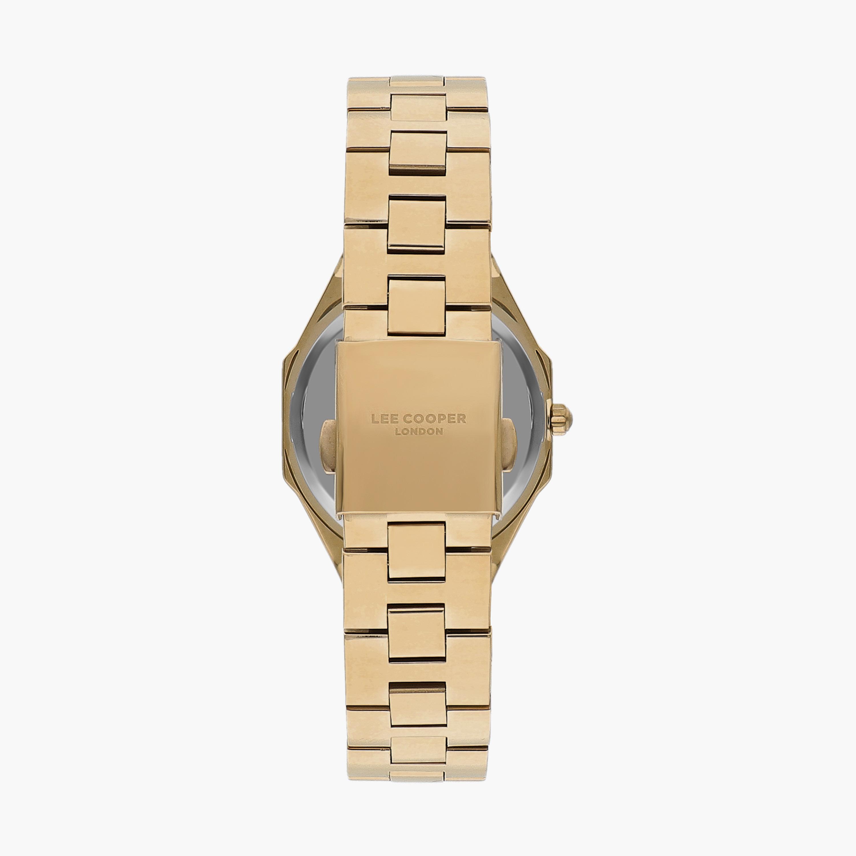 ساعة انالوج بسوار ستانلس ستيل بلون ذهبي للنساء من لي كوبر | LC07599.110-women-watchesandjewellery-watches-image-3