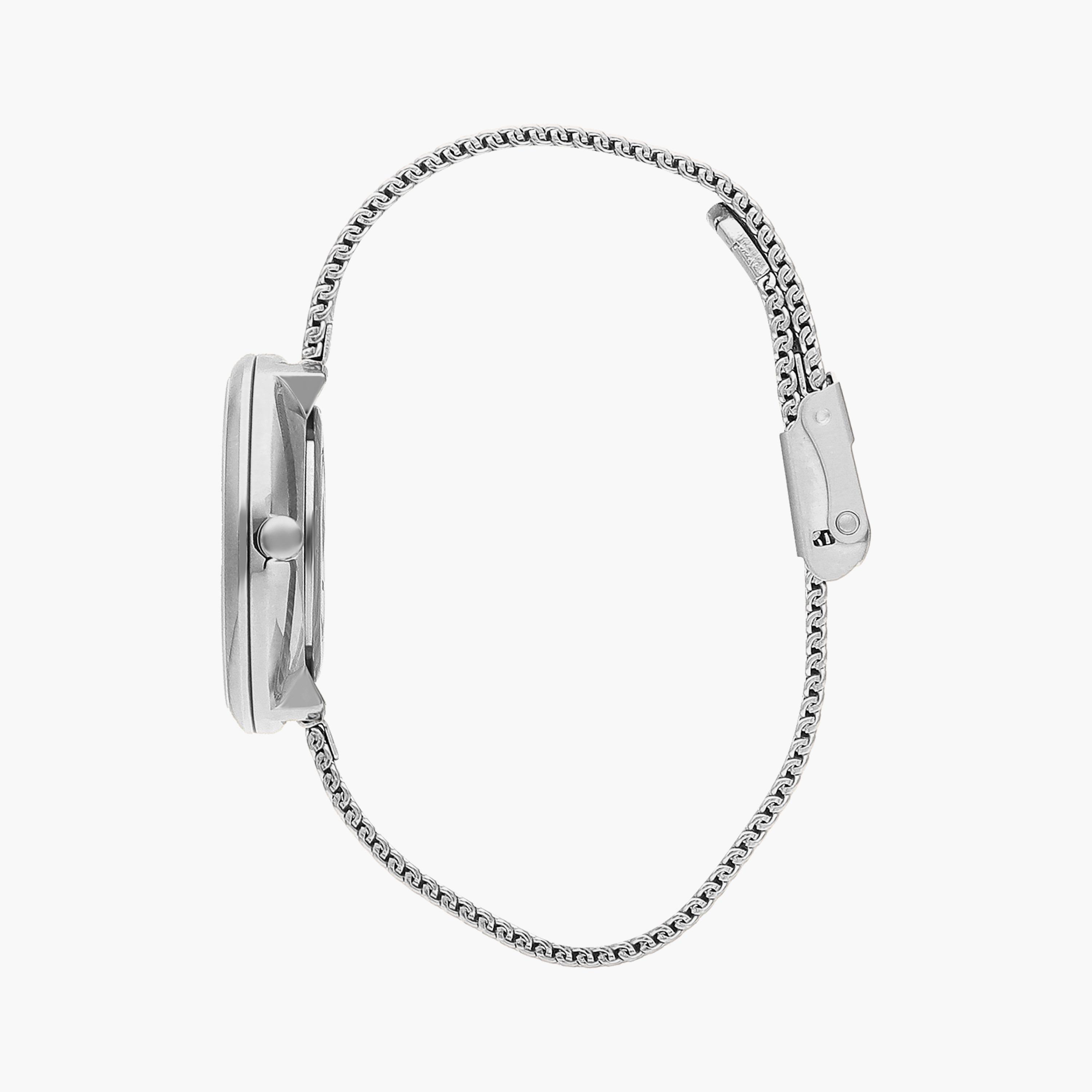 ساعة أنالوج بسوار شبكي بلون فضي من لي كوبر | LC07601.370-women-watchesandjewellery-watches-image-2