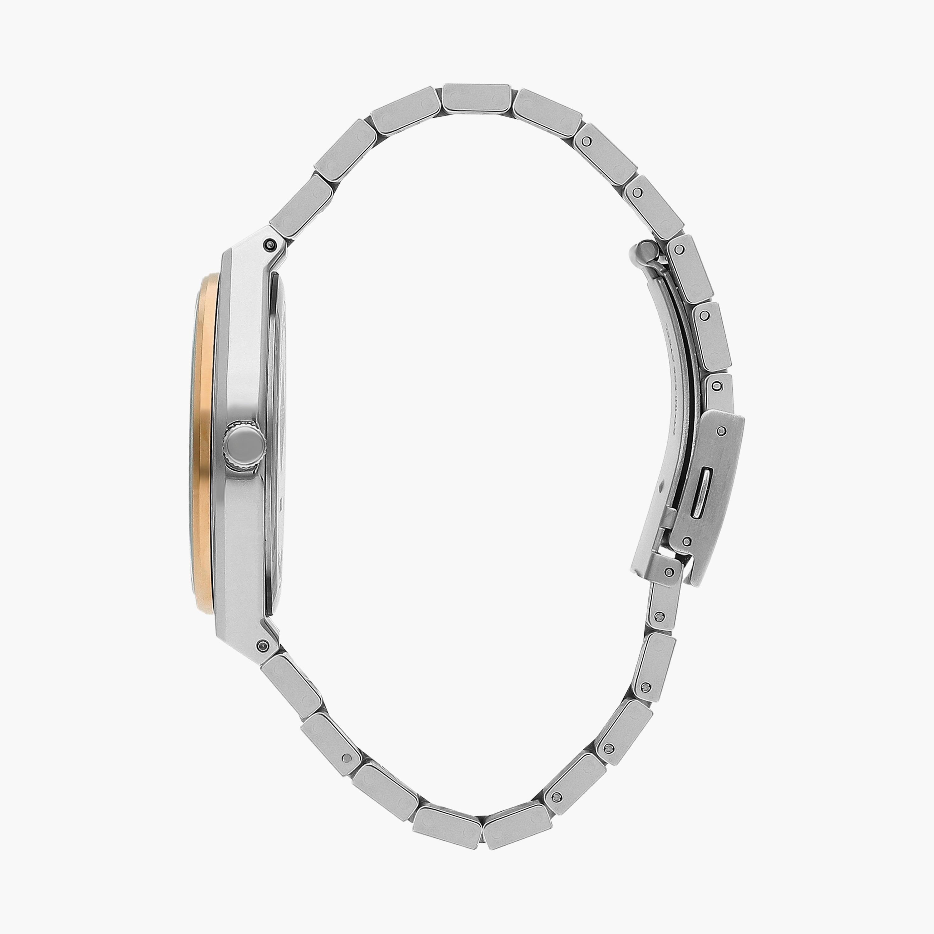 ساعة انالوج بسوار ستانلس ستيل بلون فضي ووردي للرجال من لي كوبر | LC07608.530-men-watchesandjewellery-watches-image-2