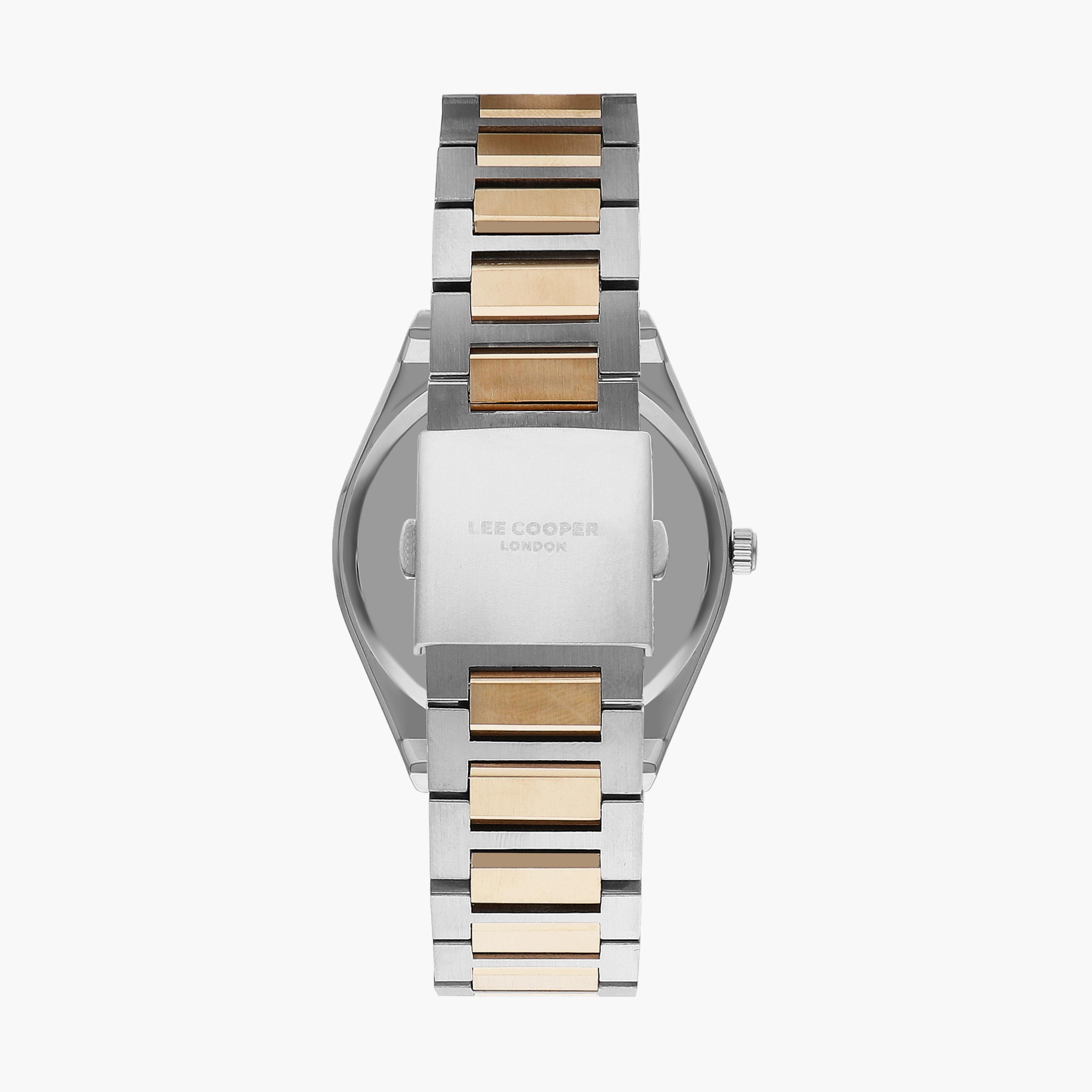 ساعة انالوج بسوار ستانلس ستيل بلون فضي ووردي للرجال من لي كوبر | LC07608.530-men-watchesandjewellery-watches-image-3