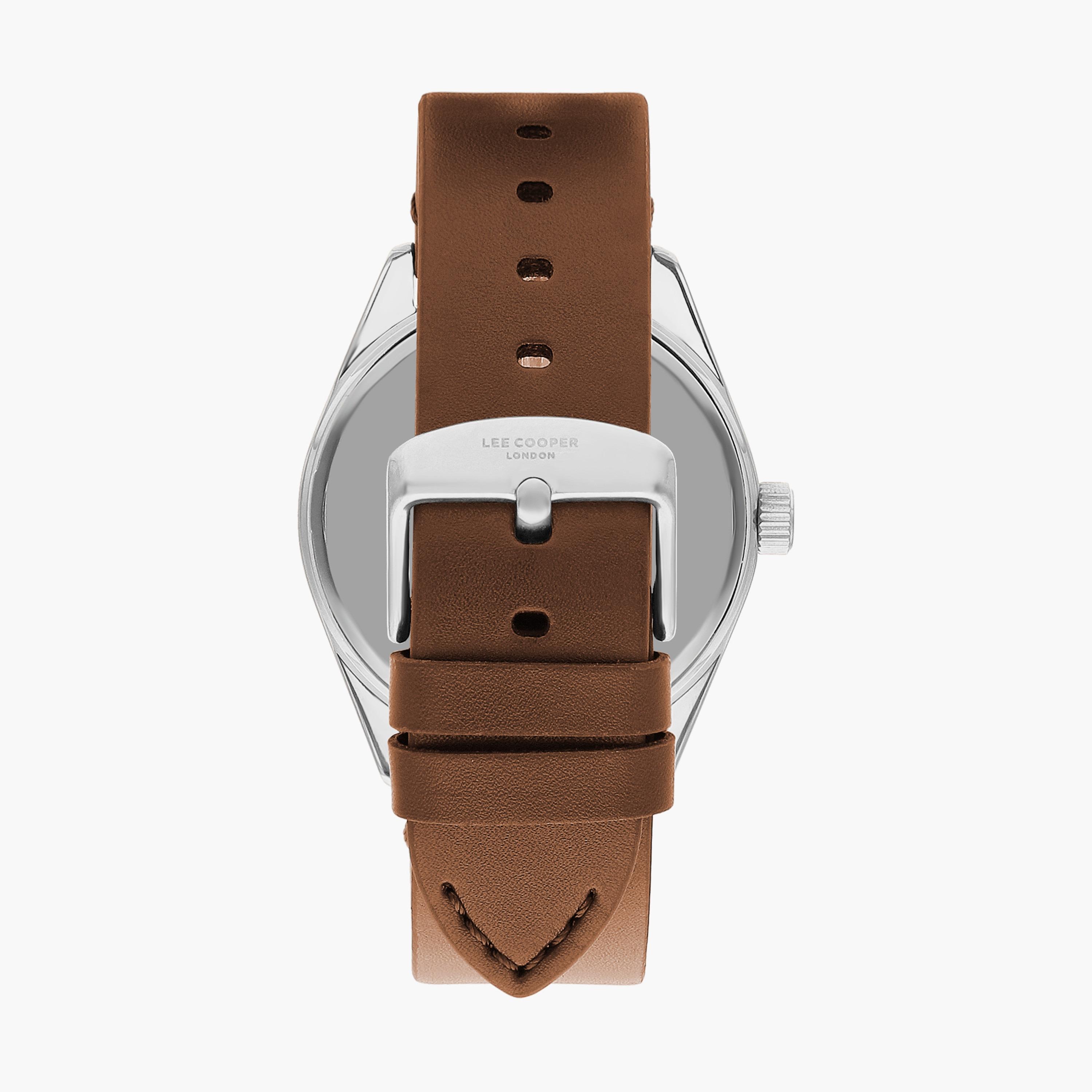 ساعة انالوج بسوار جلدي بلون بني للرجال من لي كوبر | LC07611.352-men-watchesandjewellery-watches-image-3