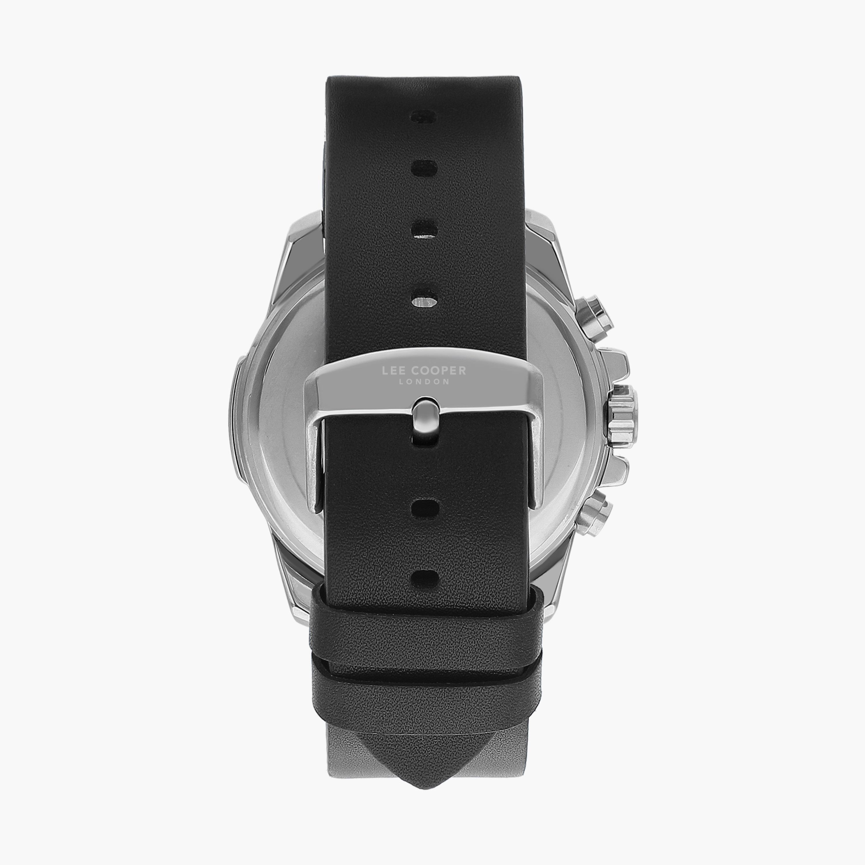 ساعة كرونوغراف بسوار جلدي بلون أسود للرجال من لي كوبر | LC07613.351-men-watchesandjewellery-watches-image-3