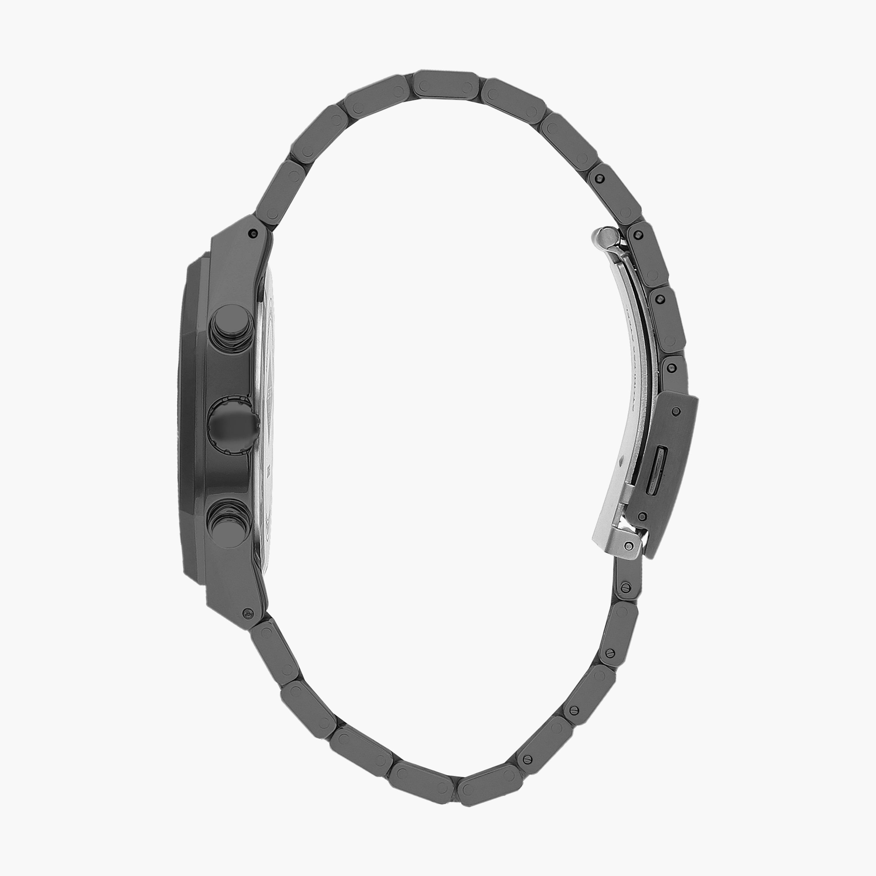 ساعة كرونوغراف بسوار ستانلس ستيل بلون أسود معدني للرجال من لي كوبر | LC07617.060-men-watchesandjewellery-watches-image-2