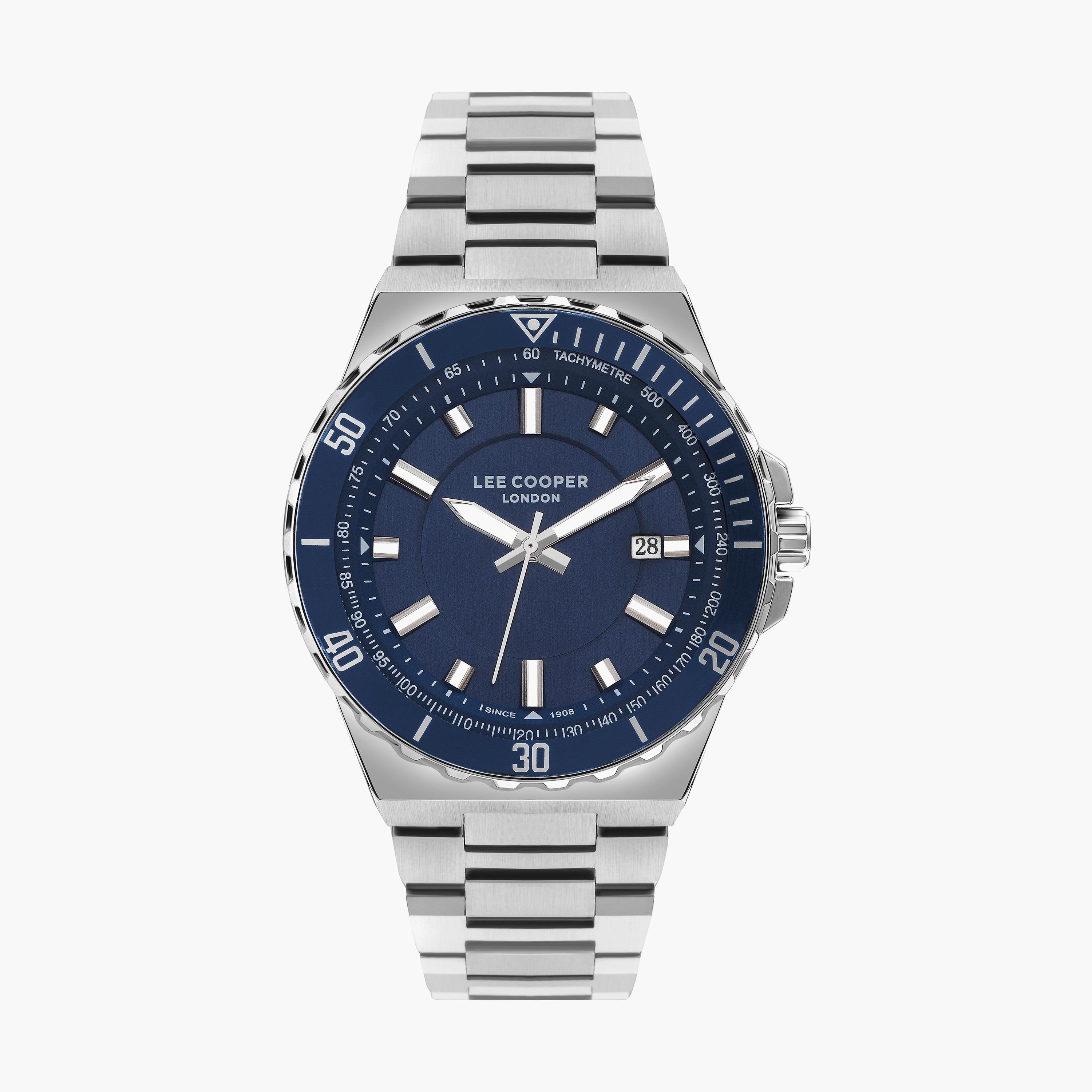 ساعة انالوج بسوار ستانلس ستيل بلون فضي للرجال من لي كوبر | LC07622.390-men-watchesandjewellery-watches-image-1
