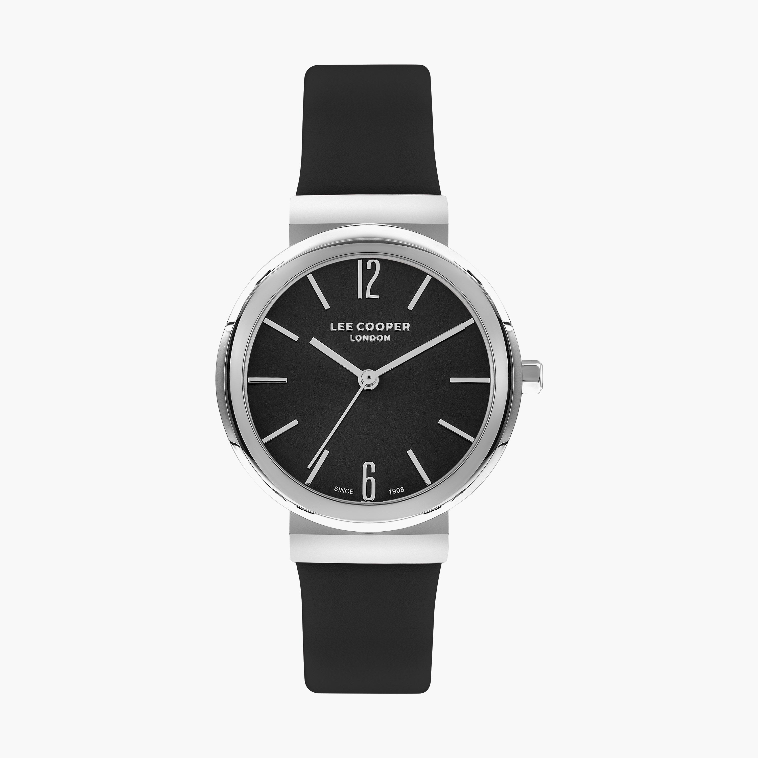 ساعة أنالوج بسوار جلدي بلون أسود للنساء من لي كوبر | LC07624.351-women-watchesandjewellery-watches-image-1