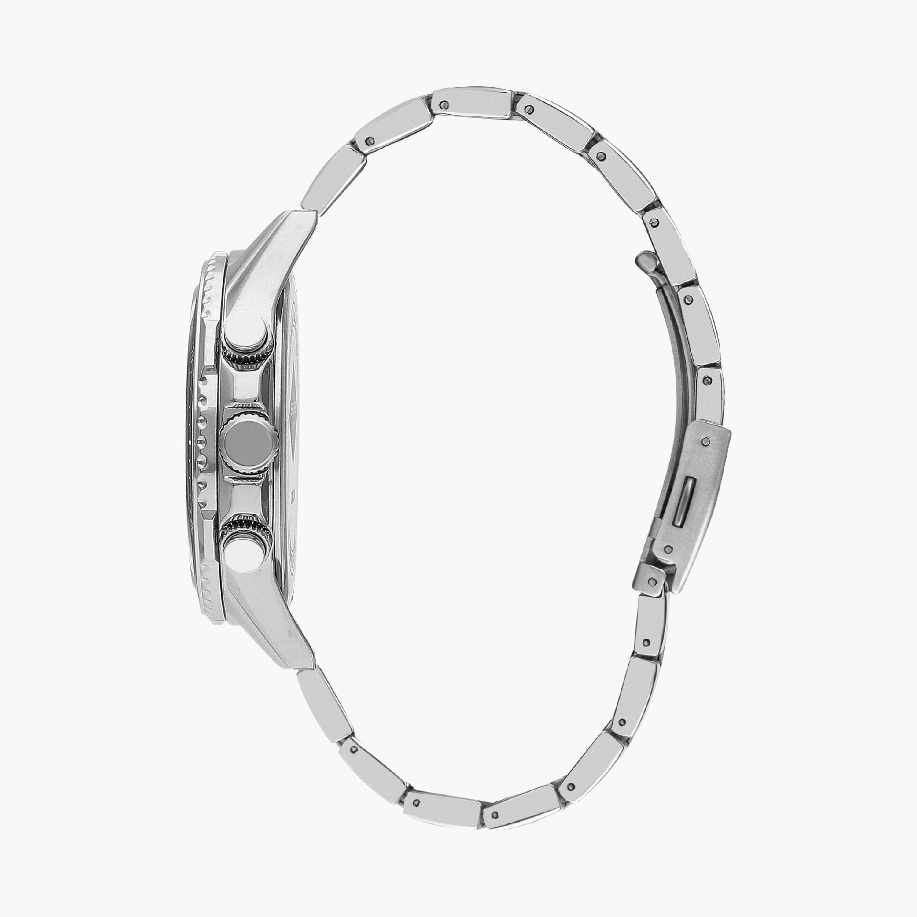 ساعة كرونوغراف بسوار ستانلس ستيل بلون فضي للرجال من لي كوبر | LC07627.390-men-watchesandjewellery-watches-image-2