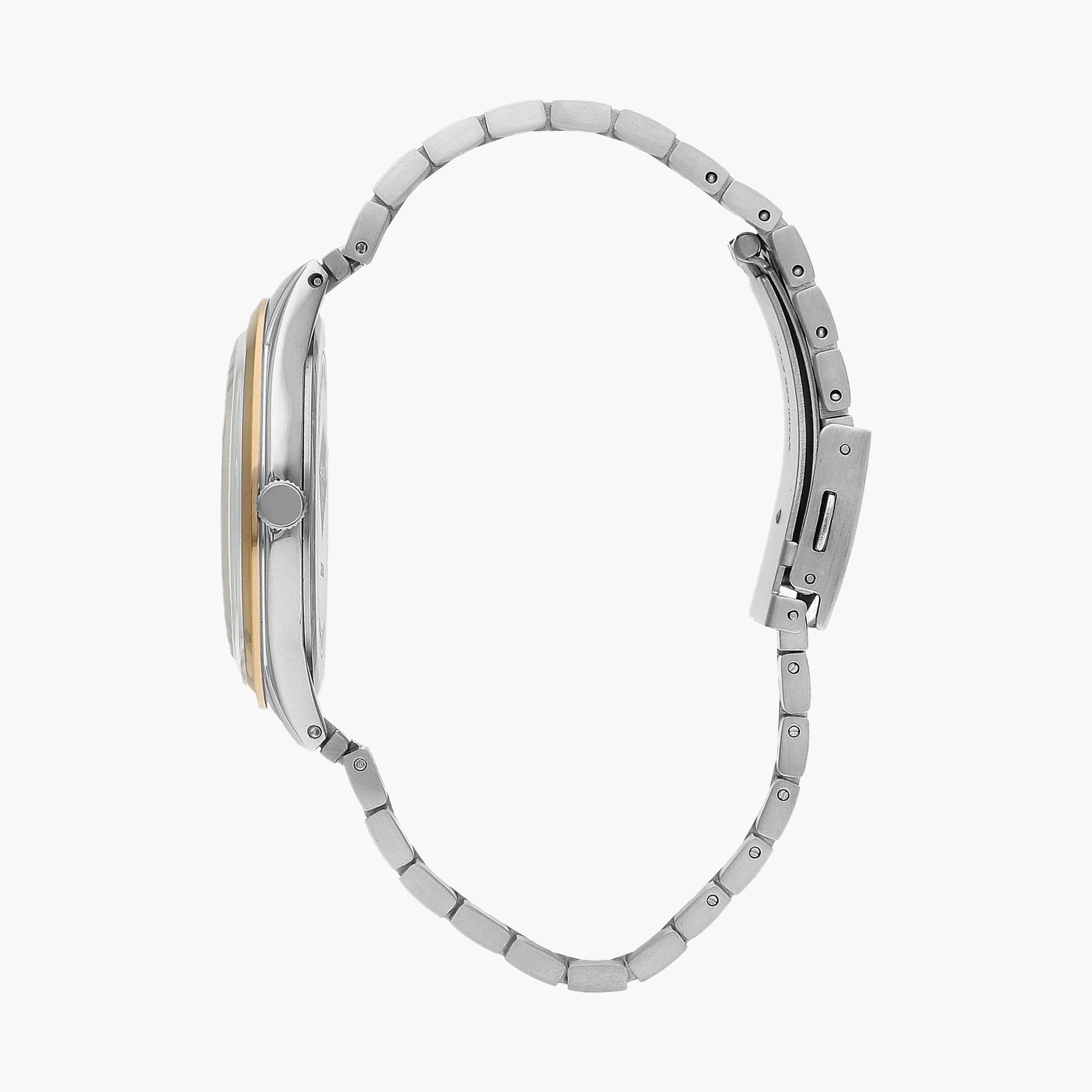ساعة انالوج بسوار ستانلس ستيل بلون فضي ووردي للرجال من لي كوبر | LC07630.530-men-watchesandjewellery-watches-image-2