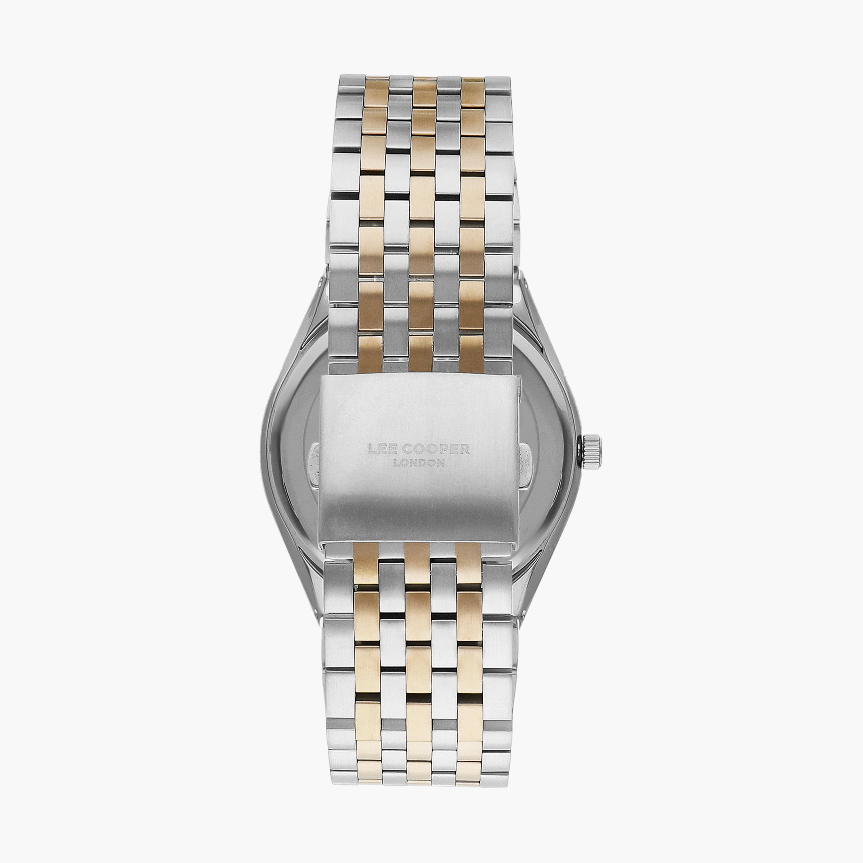 ساعة انالوج بسوار ستانلس ستيل بلون فضي ووردي للرجال من لي كوبر | LC07630.530-men-watchesandjewellery-watches-image-3