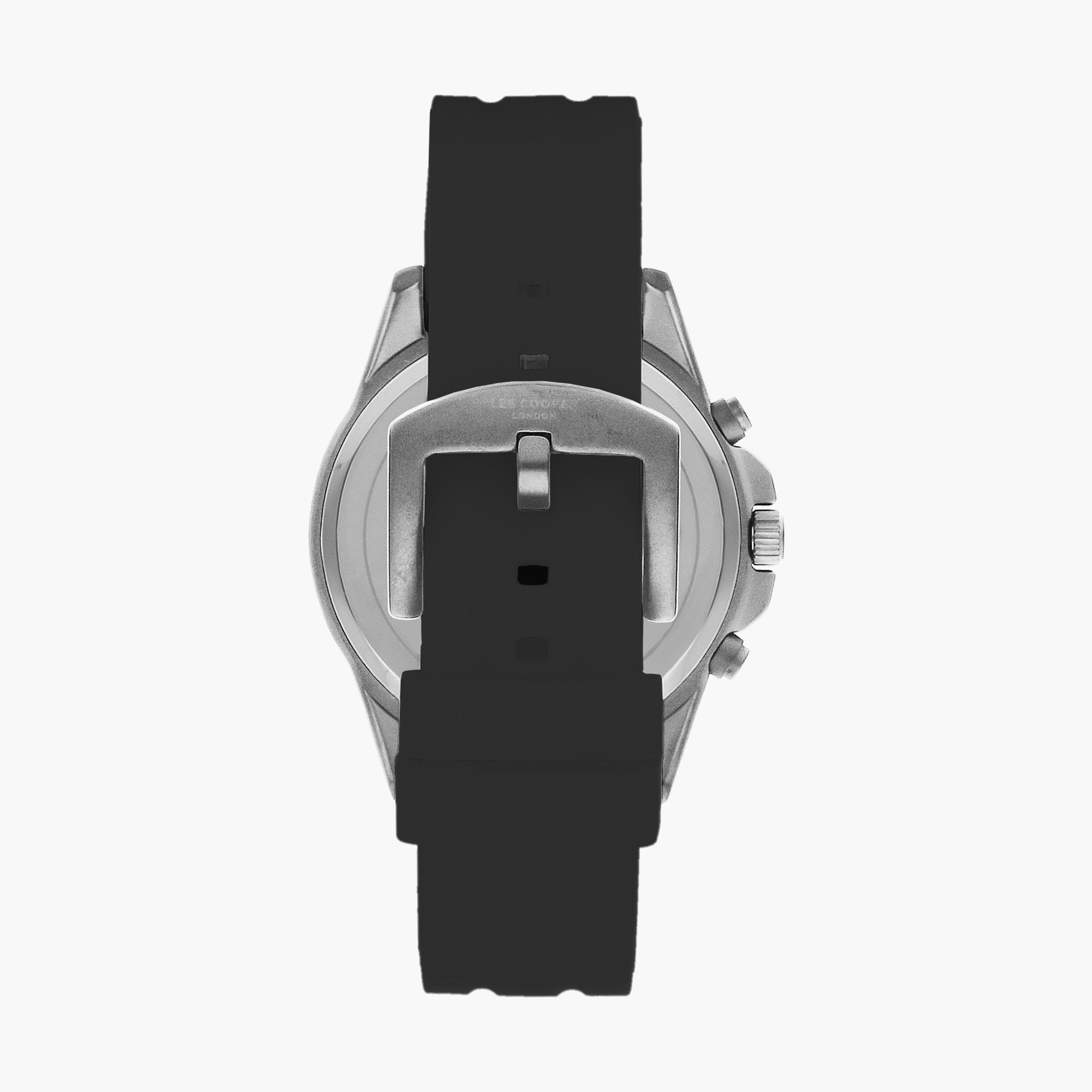 ساعة كرونوغراف بسوار سليكون بلون أسود للرجال من لي كوبر | LC07635.351-men-watchesandjewellery-watches-image-3