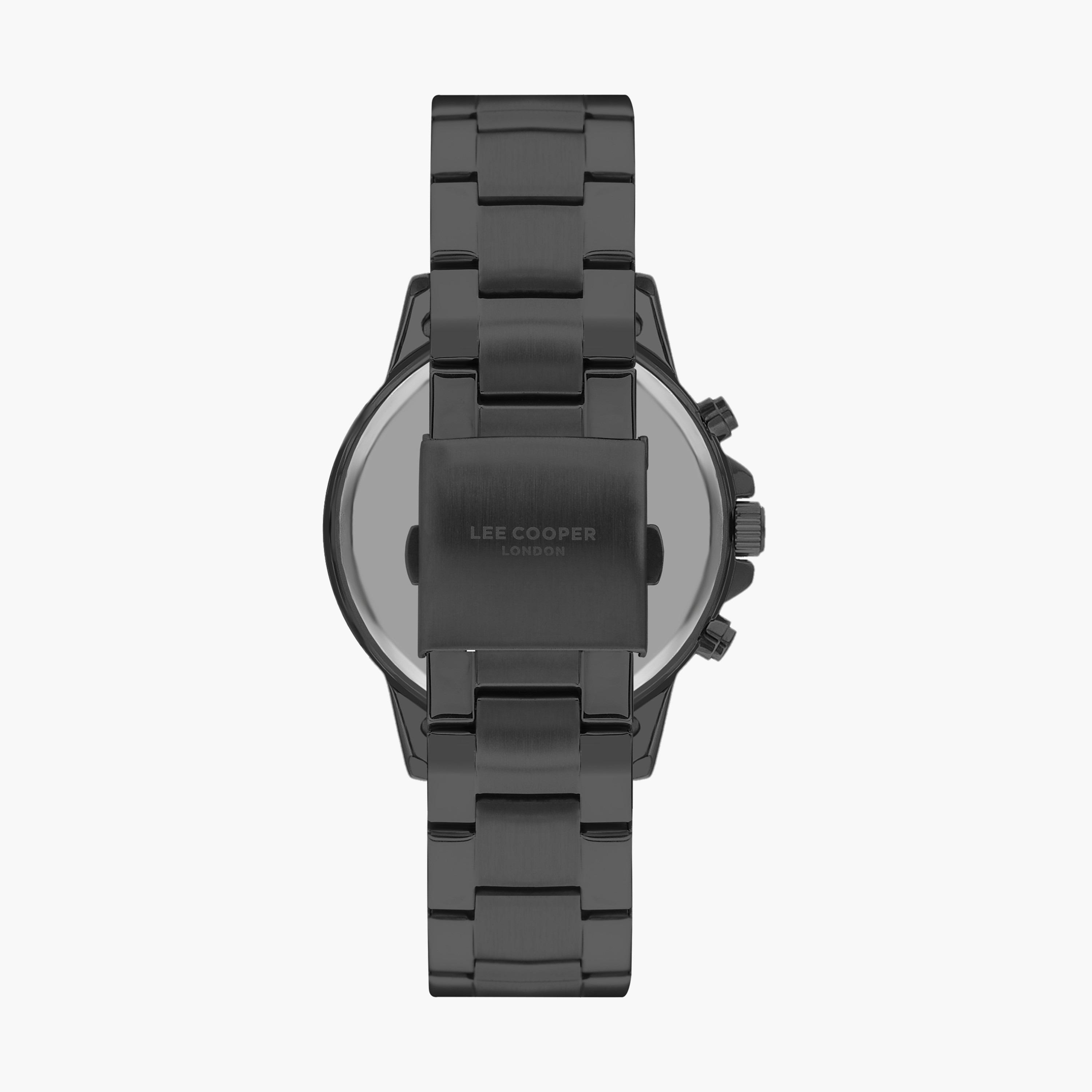 ساعة كرونوغراف بسوار ستانلس ستيل بلون أسود معدني للرجال من لي كوبر | LC07636.060-men-watchesandjewellery-watches-image-3