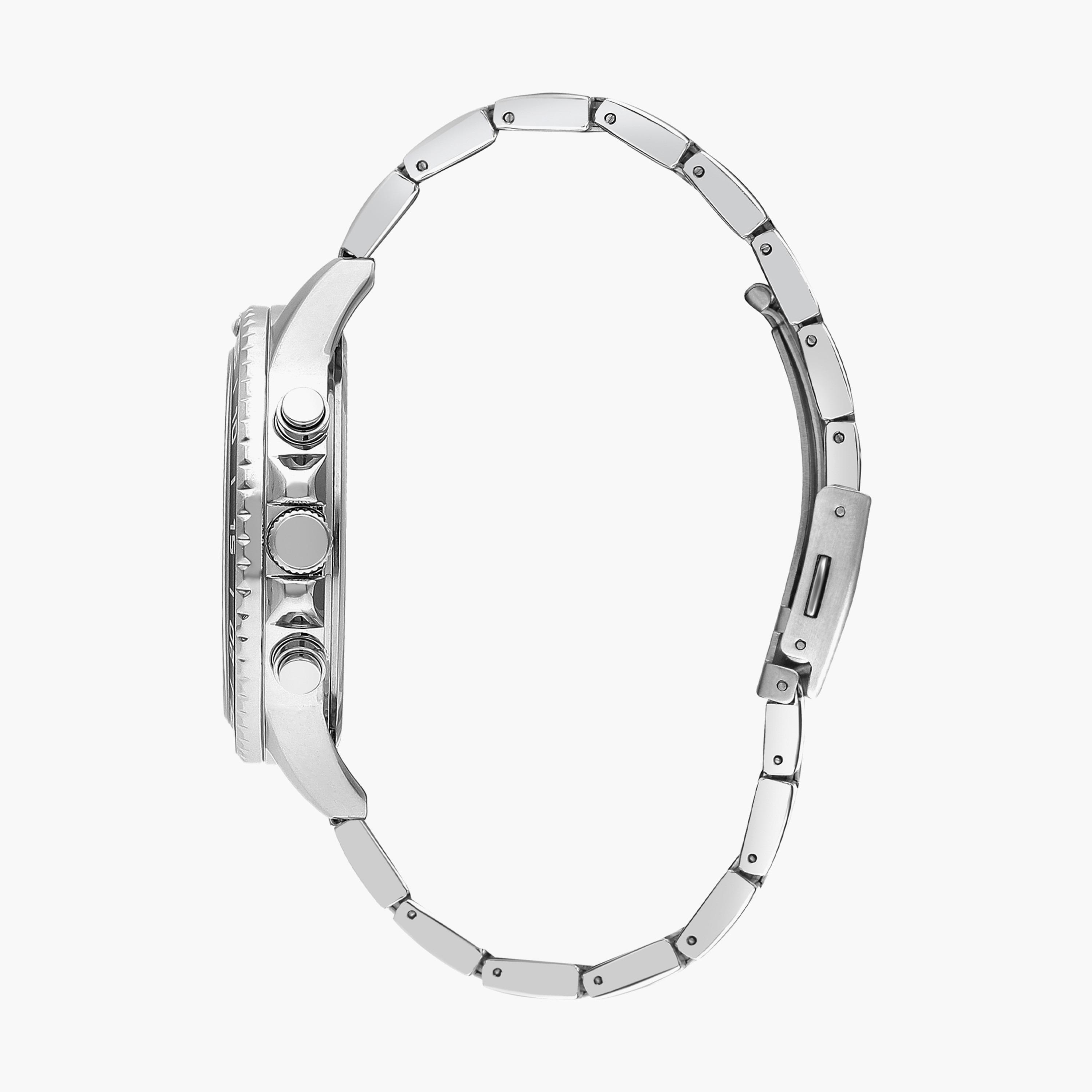 ساعة كرونوغراف بسوار ستانلس ستيل بلون فضي للرجال من لي كوبر | LC07636.370-men-watchesandjewellery-watches-image-2