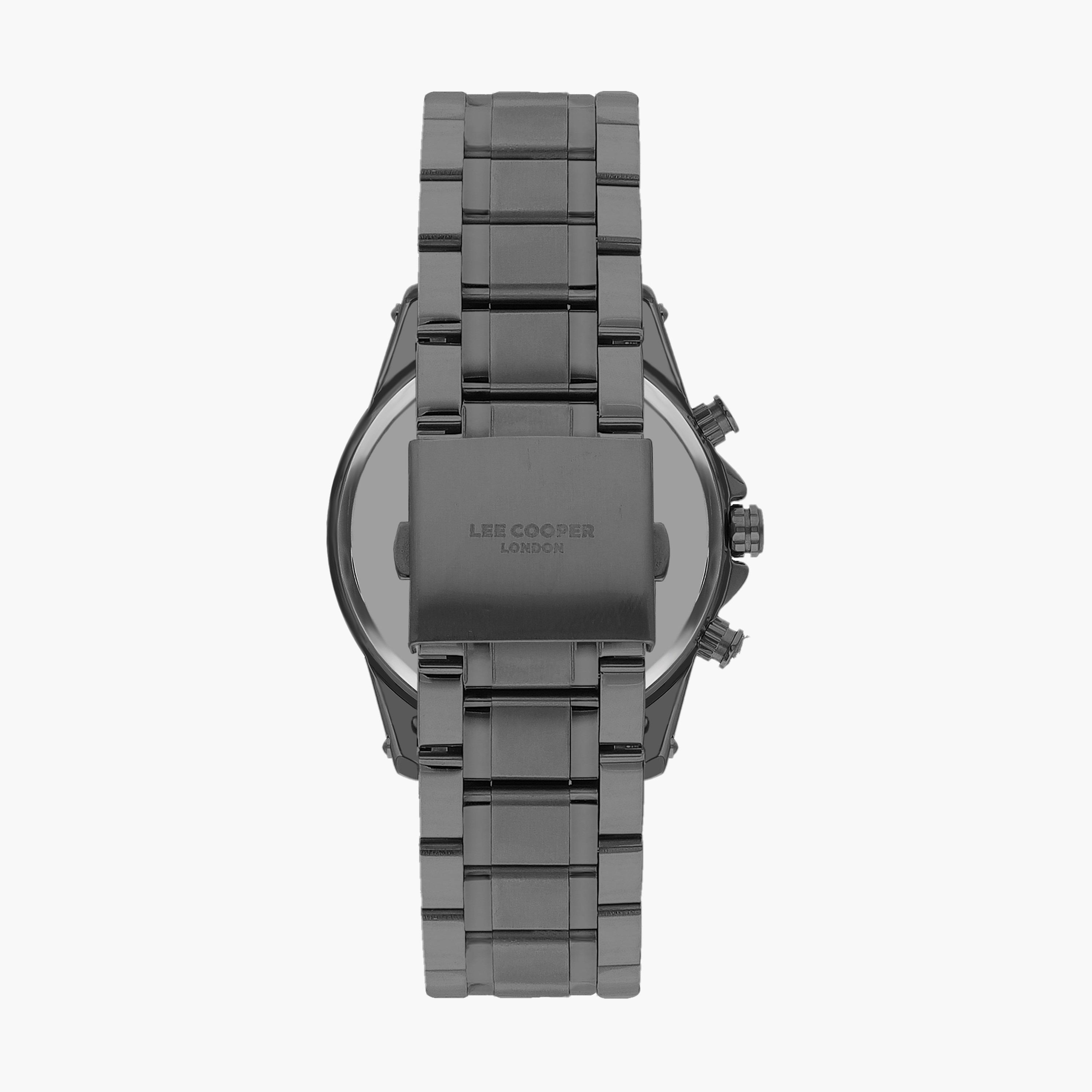 ساعة كرونوغراف بسوار ستانلس ستيل بلون أسود معدني للرجال من لي كوبر | LC07637.060-men-watchesandjewellery-watches-image-3