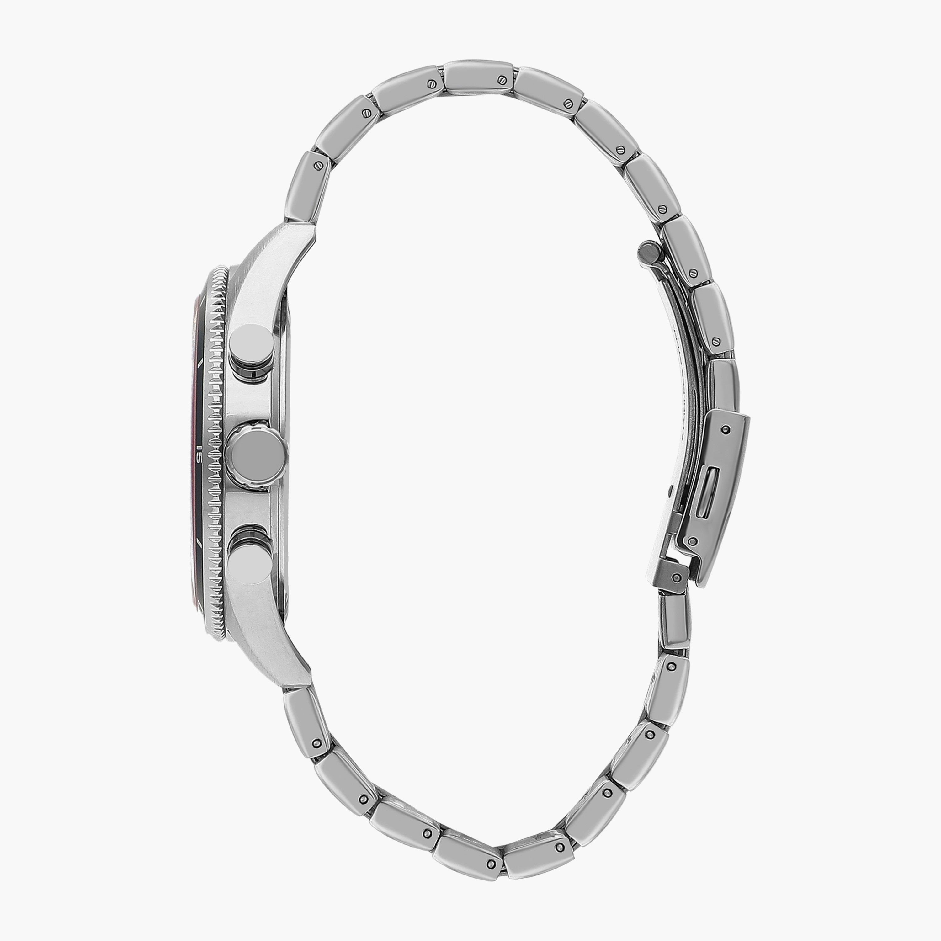 ساعة كرونوغراف بسوار ستانلس ستيل بلون فضي للرجال من لي كوبر | LC07641.390-men-watchesandjewellery-watches-image-2