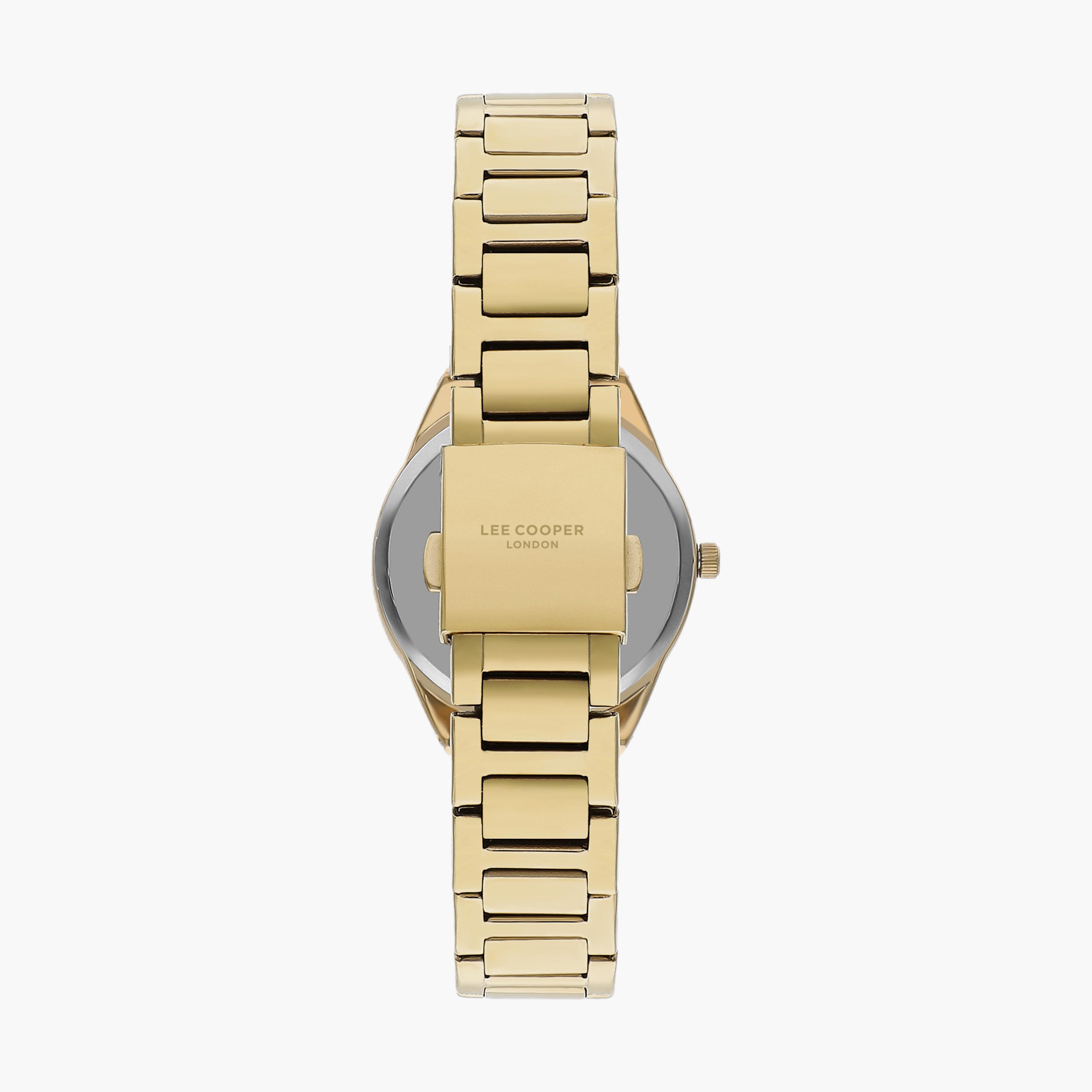 ساعة انالوج بسوار ستانلس ستيل بلون ذهبي للنساء من لي كوبر | LC07643.130-women-watchesandjewellery-watches-image-3