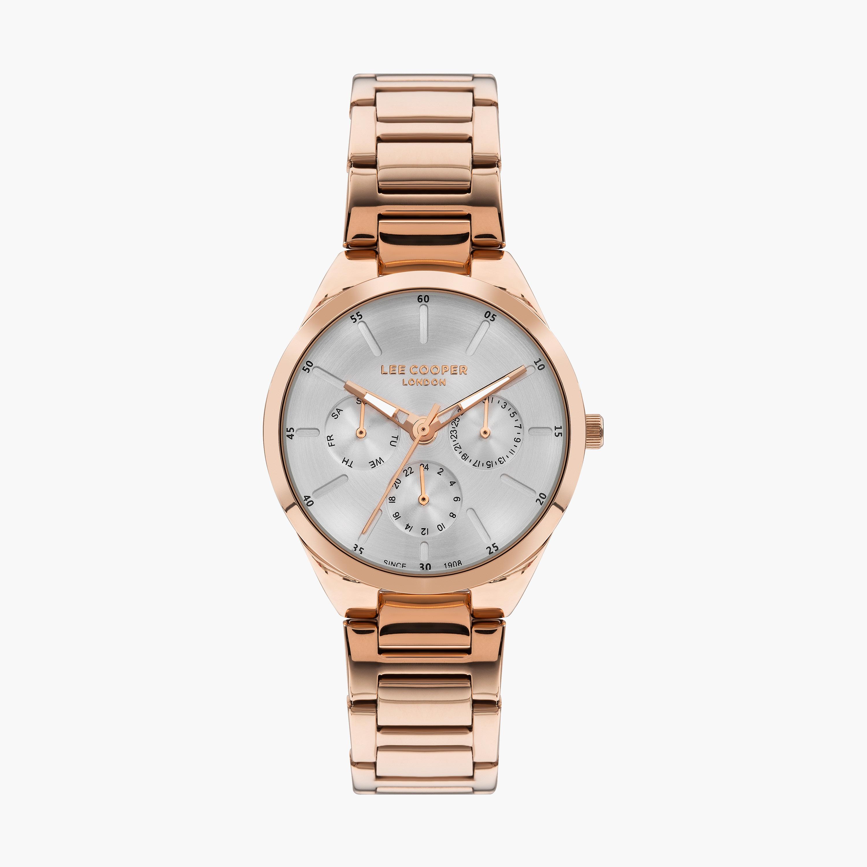 Lee Cooper Women's Rose Gold Analog Stainless steel Strap Watch | LC07643.430 | 36 MM-women-watchesandjewellery-watches-image-1
