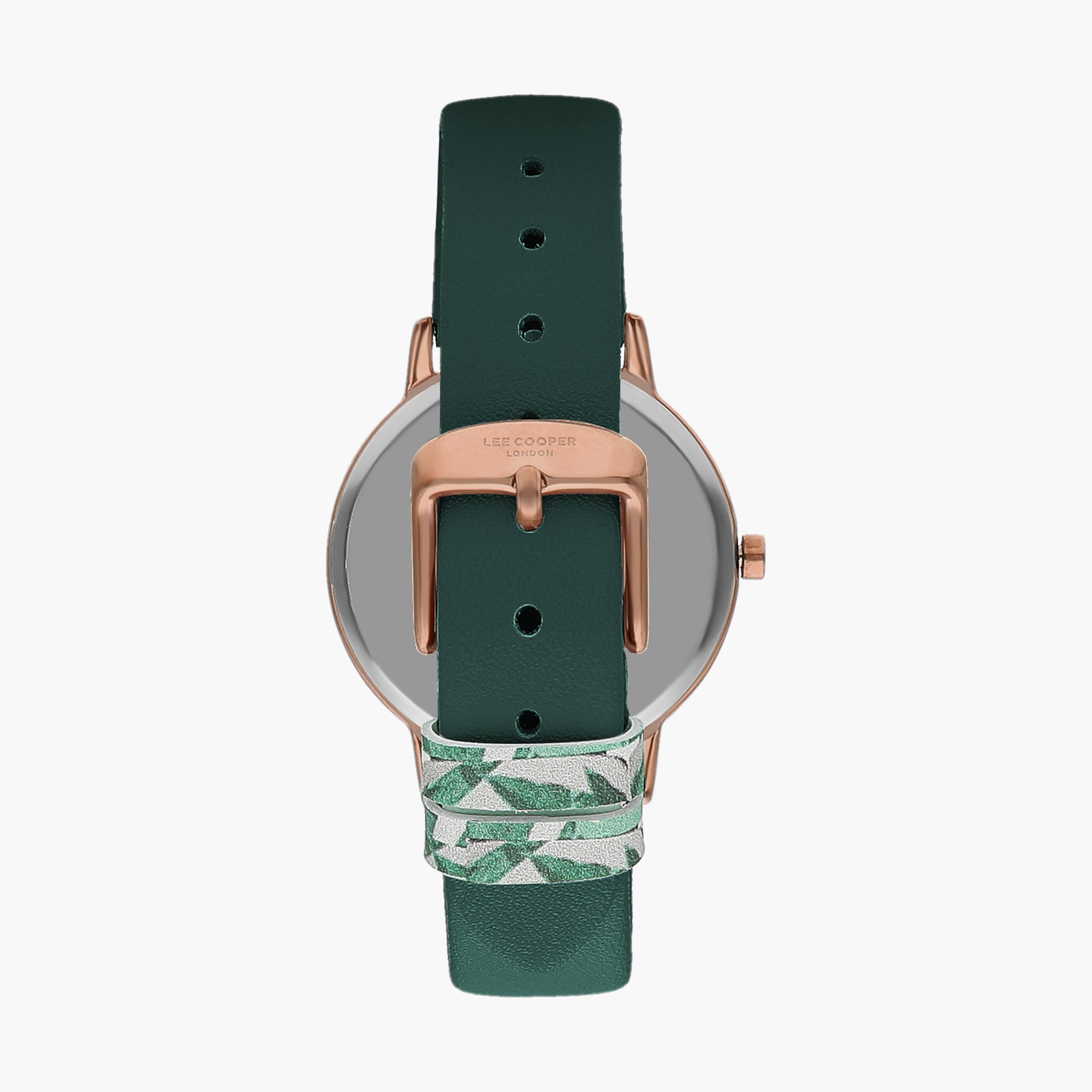 ساعة أنالوج بسوار جلدي بلون أخضر للنساء من لي كوبر | LC07646.417-women-watchesandjewellery-watches-image-3