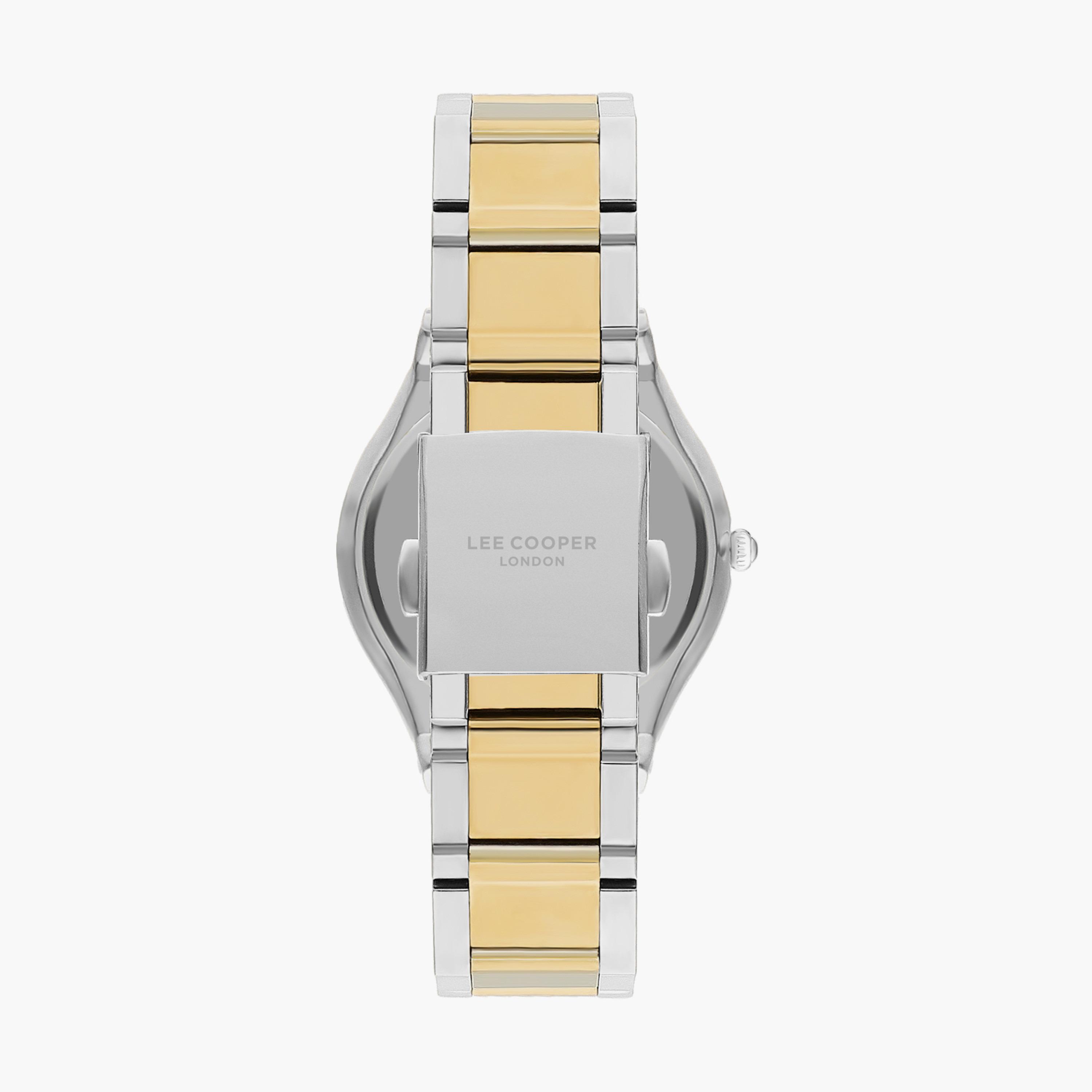 ساعة انالوج بسوار ستانلس ستيل بلون فضي وذهبي للنساء من لي كوبر | LC07678.230-women-watchesandjewellery-watches-image-3