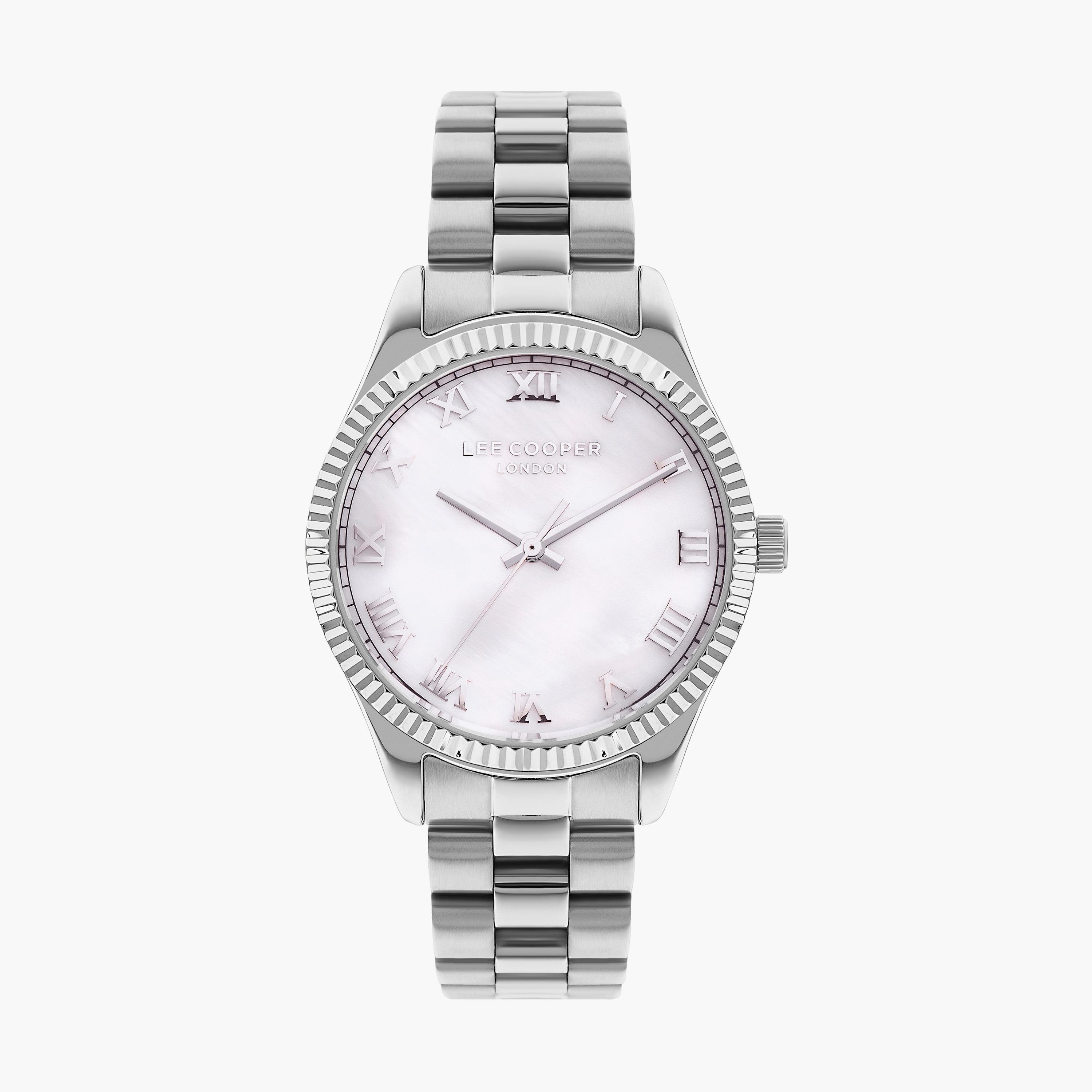 ساعة انالوج بسوار ستانلس ستيل بلون فضي للنساء من لي كوبر | LC07680.380-women-watchesandjewellery-watches-image-1