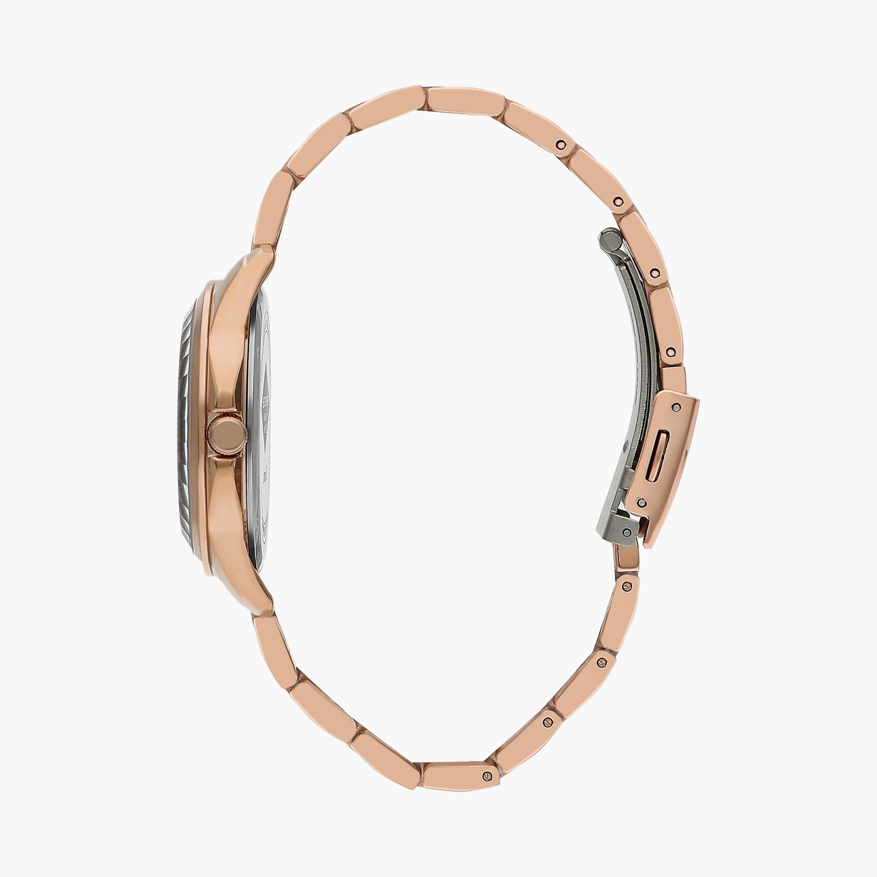 ساعة انالوج بسوار ستانلس ستيل بلون ذهبي وردي للنساء من لي كوبر | LC07683.470-women-watchesandjewellery-watches-image-2