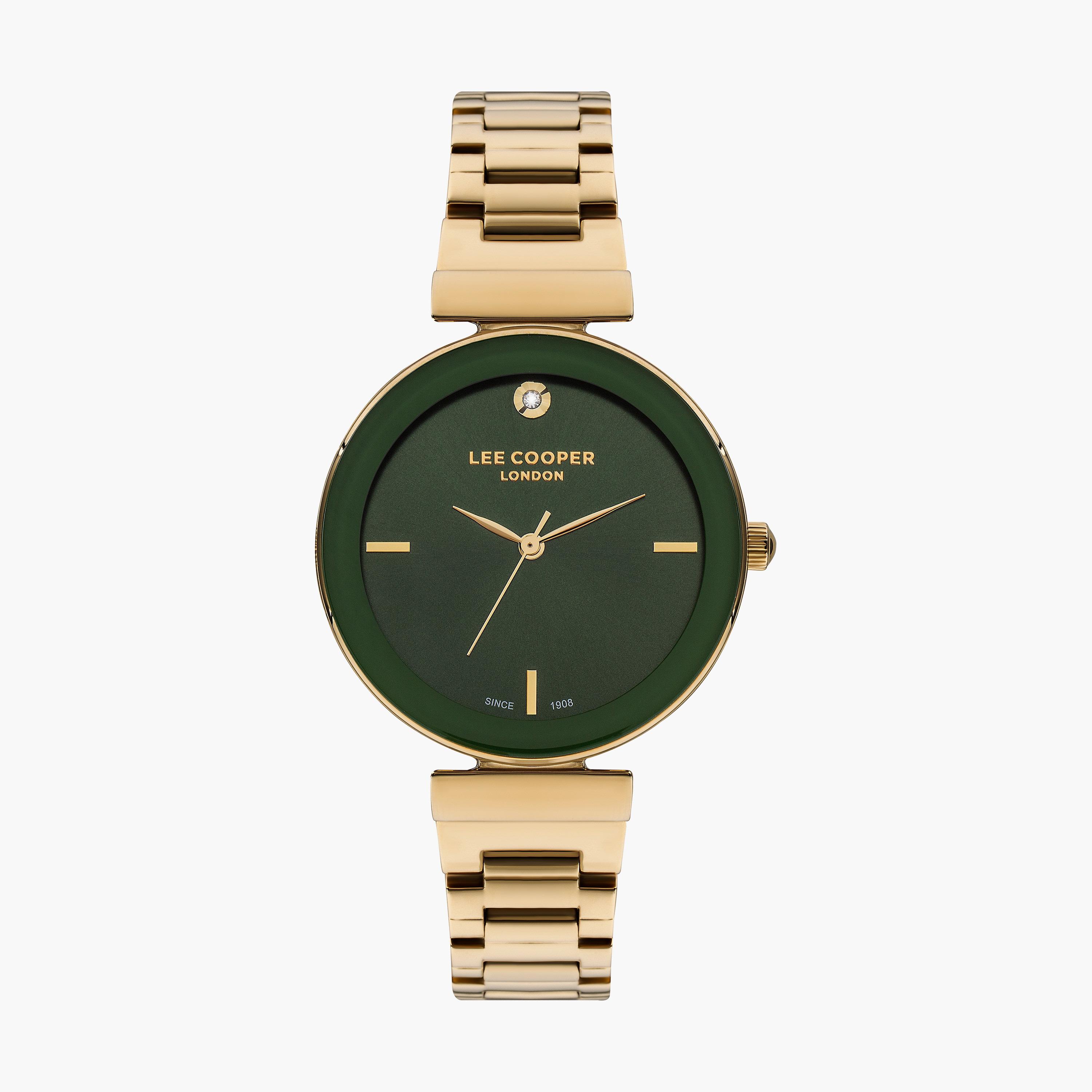 ساعة انالوج بسوار ستانلس ستيل بلون ذهبي للنساء من لي كوبر | LC07711.270-women-watchesandjewellery-watches-image-1