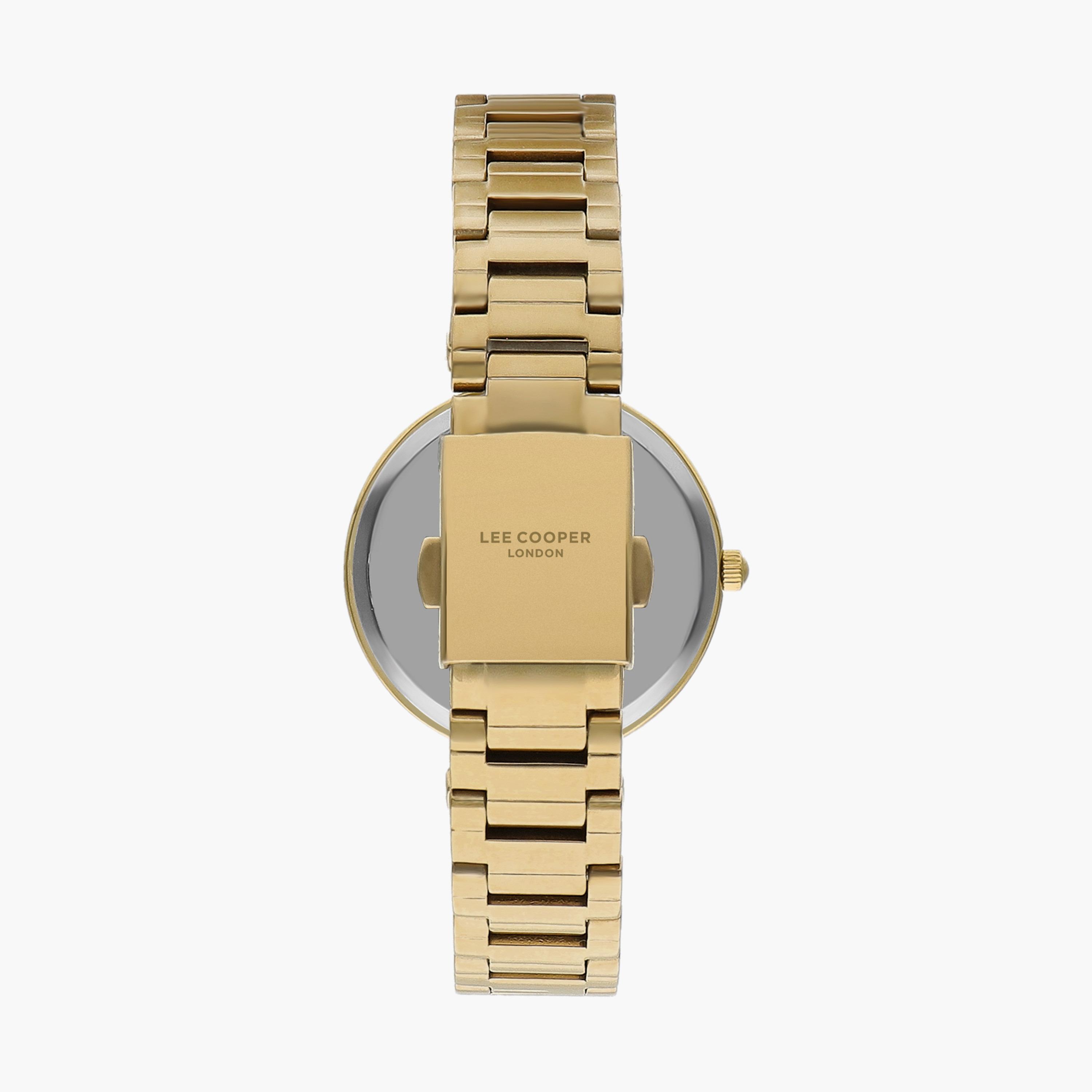 ساعة انالوج بسوار ستانلس ستيل بلون ذهبي للنساء من لي كوبر | LC07711.270-women-watchesandjewellery-watches-image-3