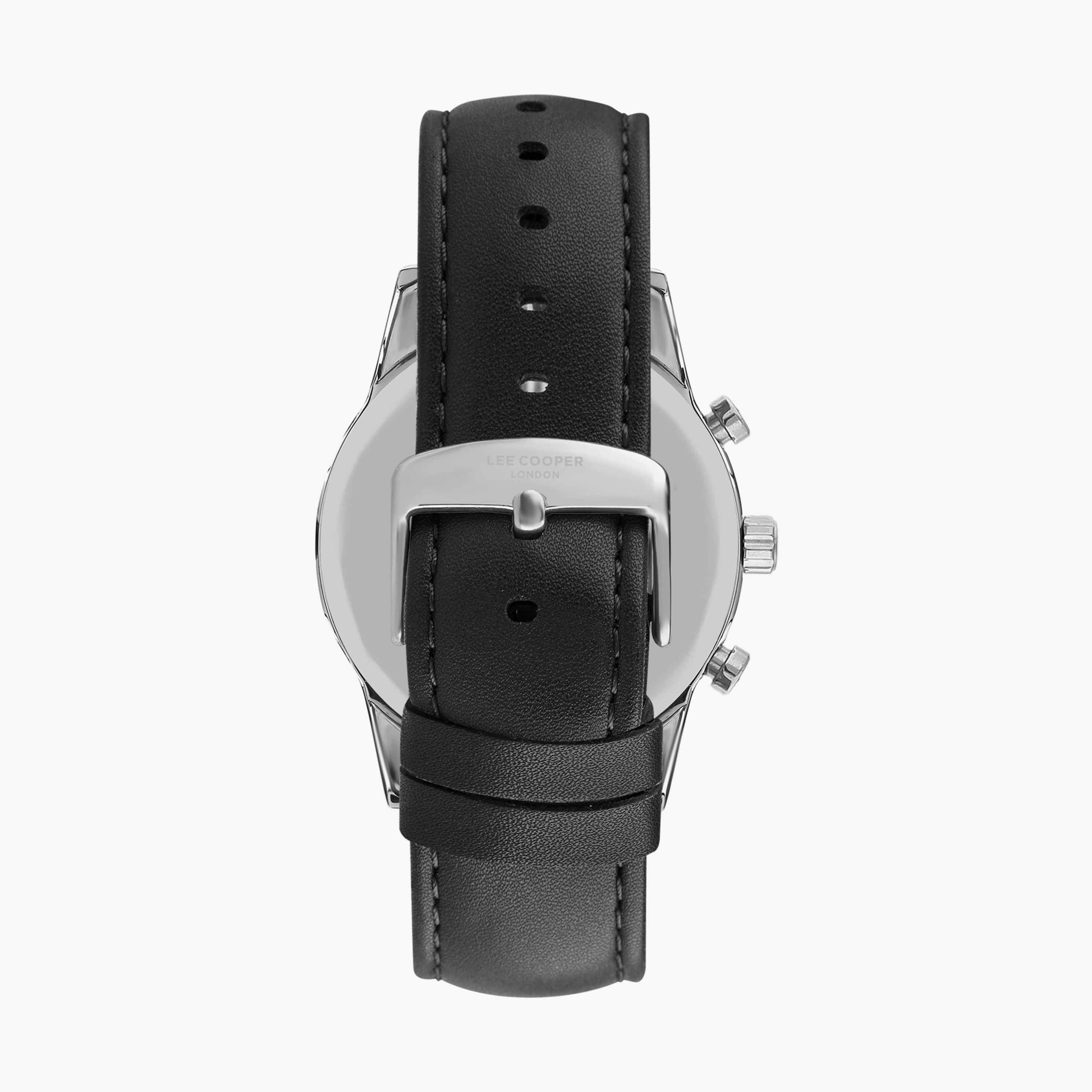 ساعة كرونوغراف بسوار جلدي بلون أسود للرجال من لي كوبر | LC07713.351-men-watchesandjewellery-watches-image-3