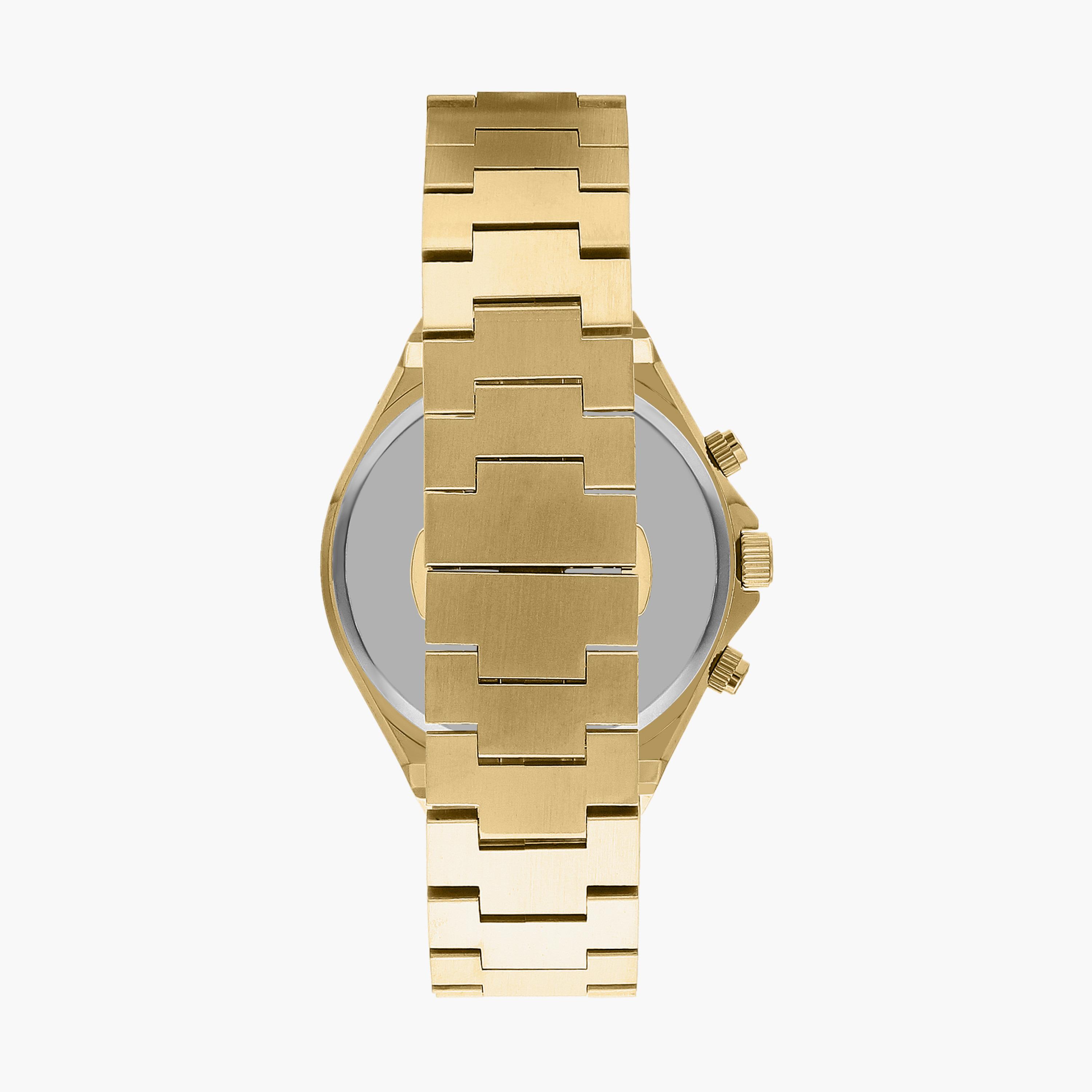 ساعة كرونوغراف بسوار ستانلس ستيل بلون ذهبي للرجال من لي كوبر | LC07717.130-men-watchesandjewellery-watches-image-3