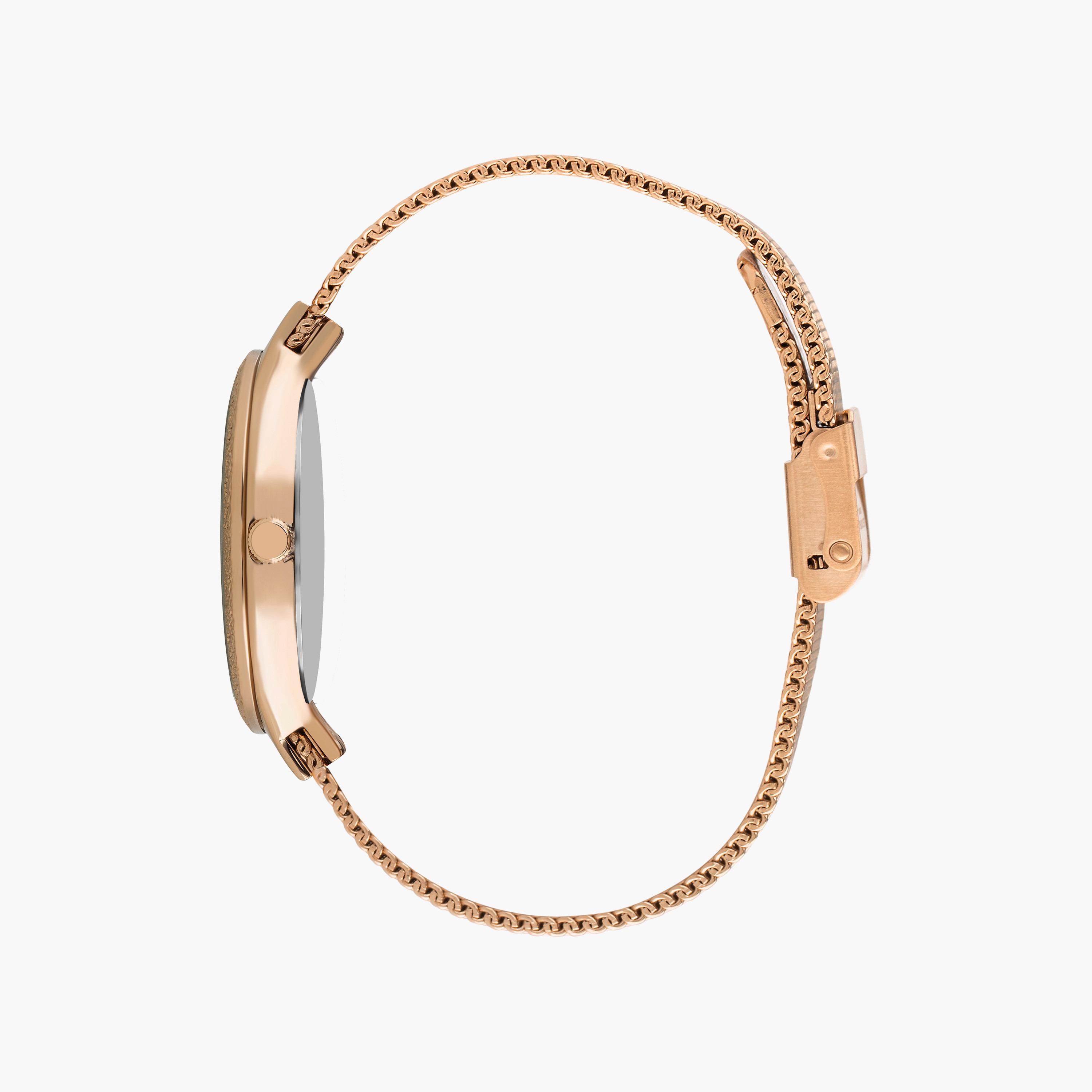 ساعة أنالوج بسوار شبكي بلون ذهبي وردي للنساء من سلازينجر | SL.9.2015.3.02-women-watchesandjewellery-watches-image-2