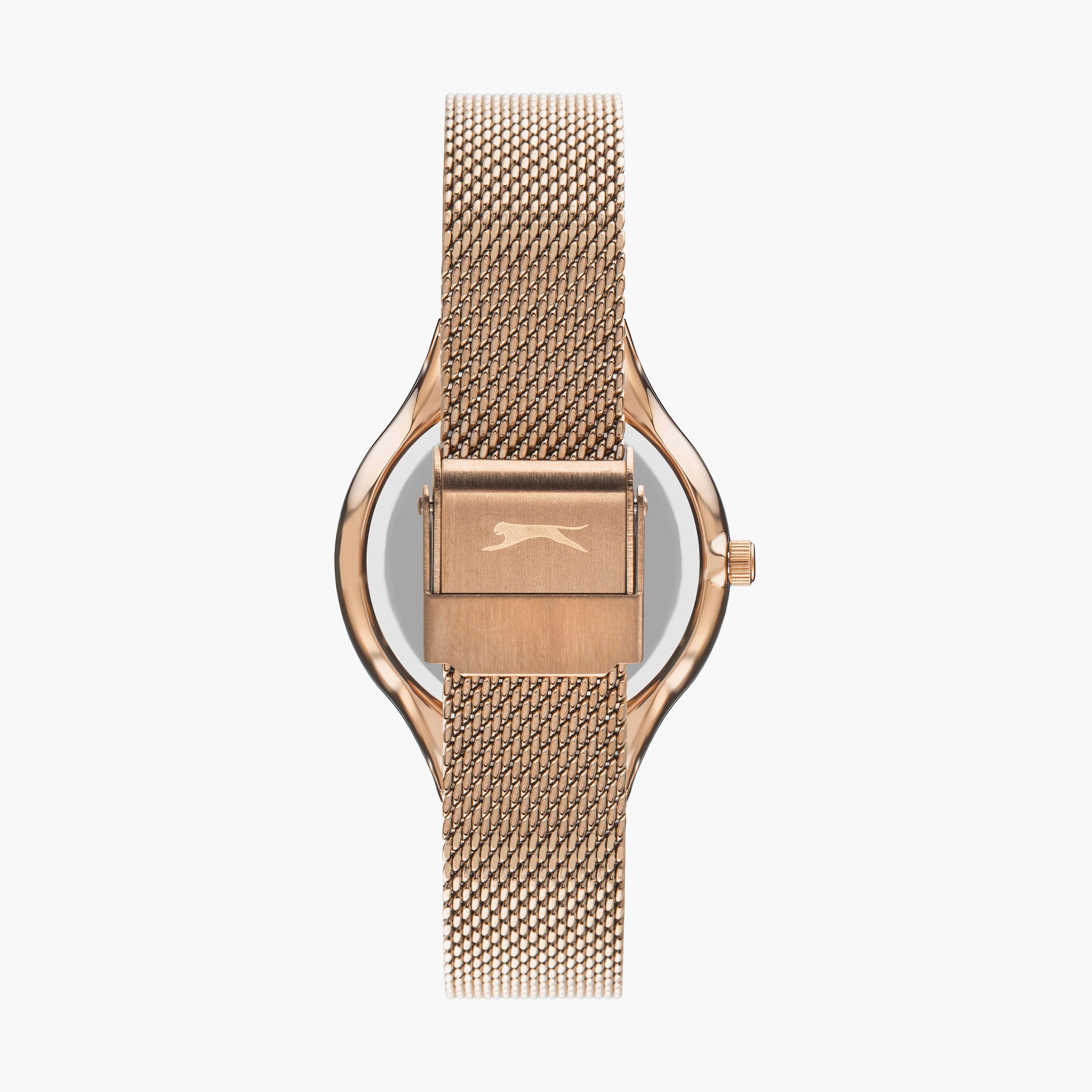 ساعة أنالوج بسوار شبكي بلون ذهبي وردي للنساء من سلازينجر | SL.9.2015.3.02-women-watchesandjewellery-watches-image-3
