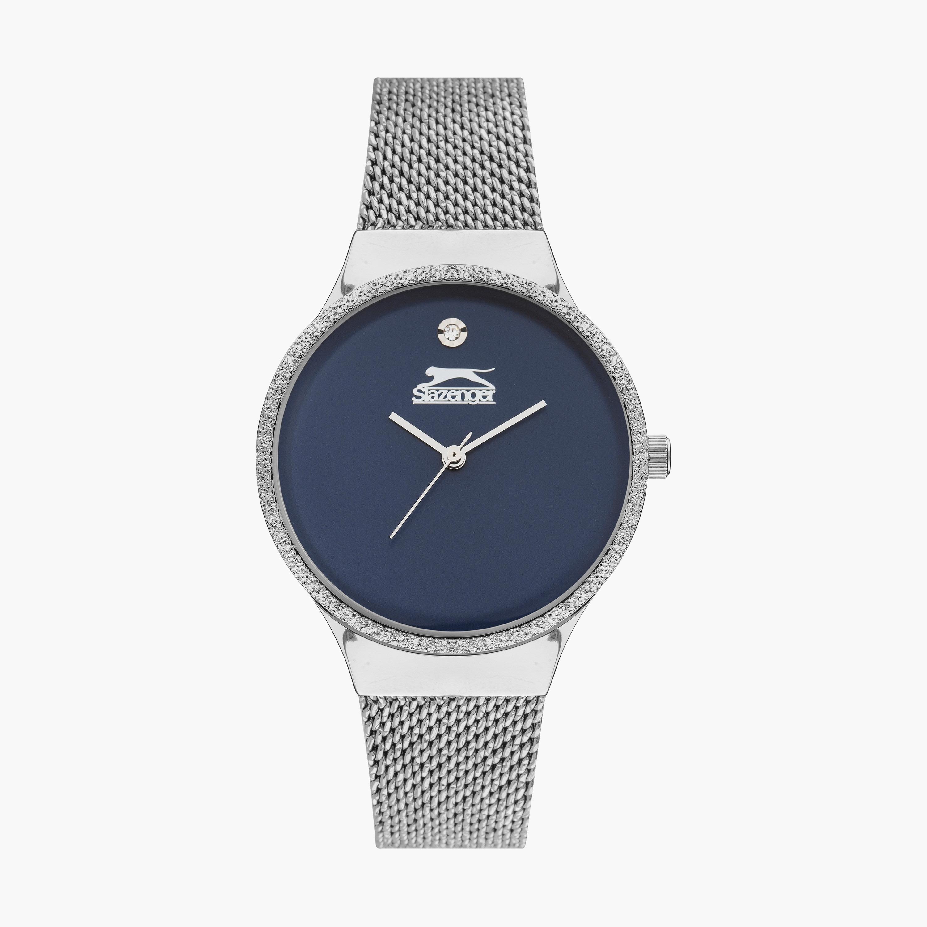 ساعة أنالوج بسوار شبكي بلون فضي للنساء من سلازينجر | SL.9.2015.3.04-women-watchesandjewellery-watches-image-1