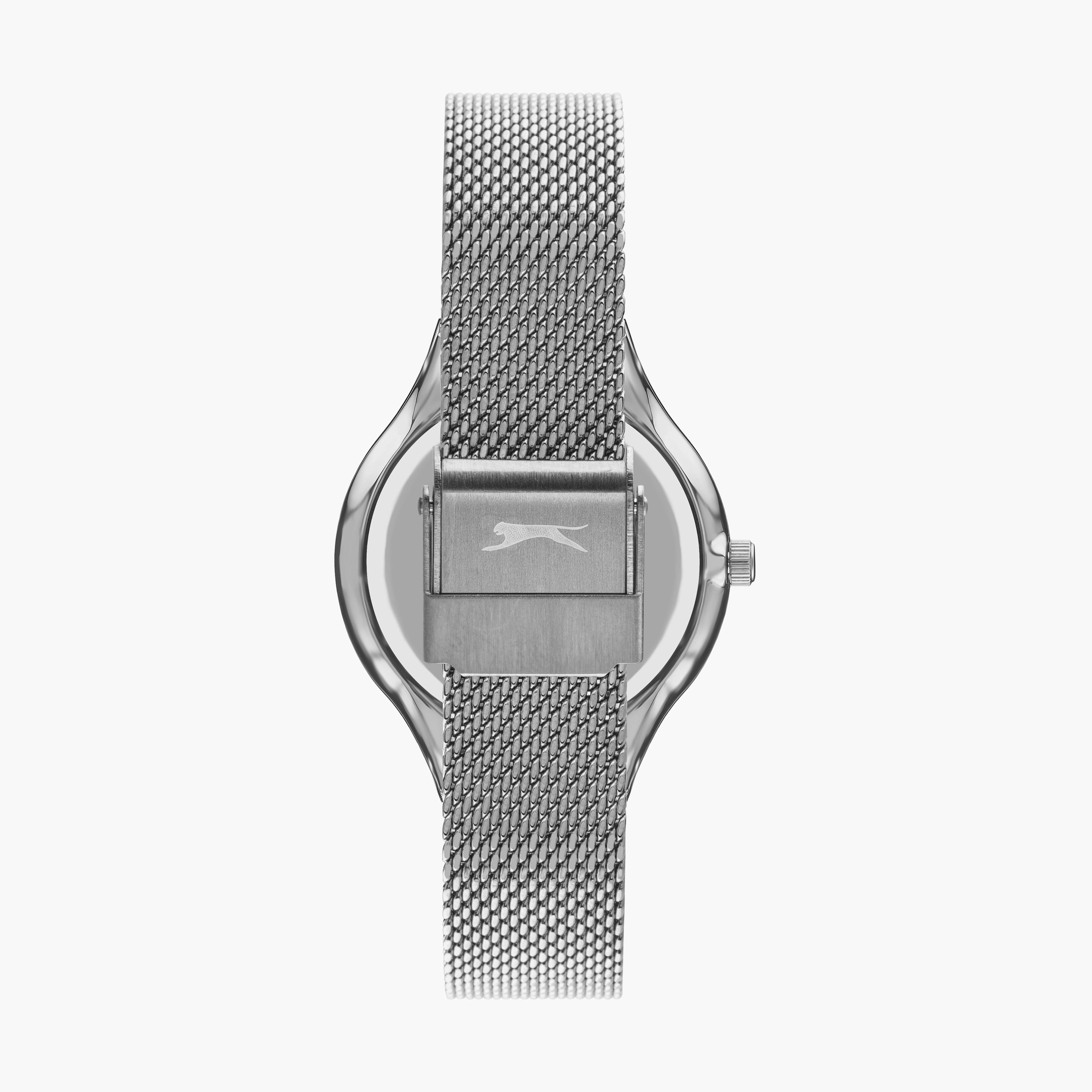 ساعة أنالوج بسوار شبكي بلون فضي للنساء من سلازينجر | SL.9.2015.3.04-women-watchesandjewellery-watches-image-3