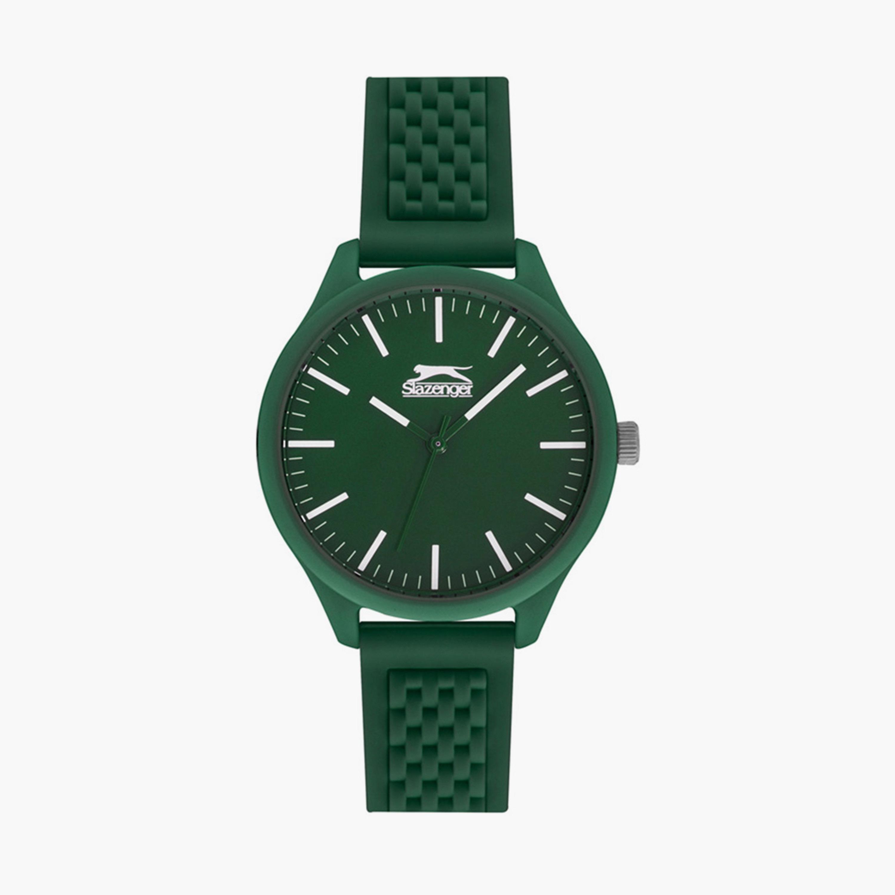 ساعة انالوج للرجال بسوار سليكون بلون أخضر من سلازينجر | SL.9.6370.3.07-men-watchesandjewellery-watches-image-1