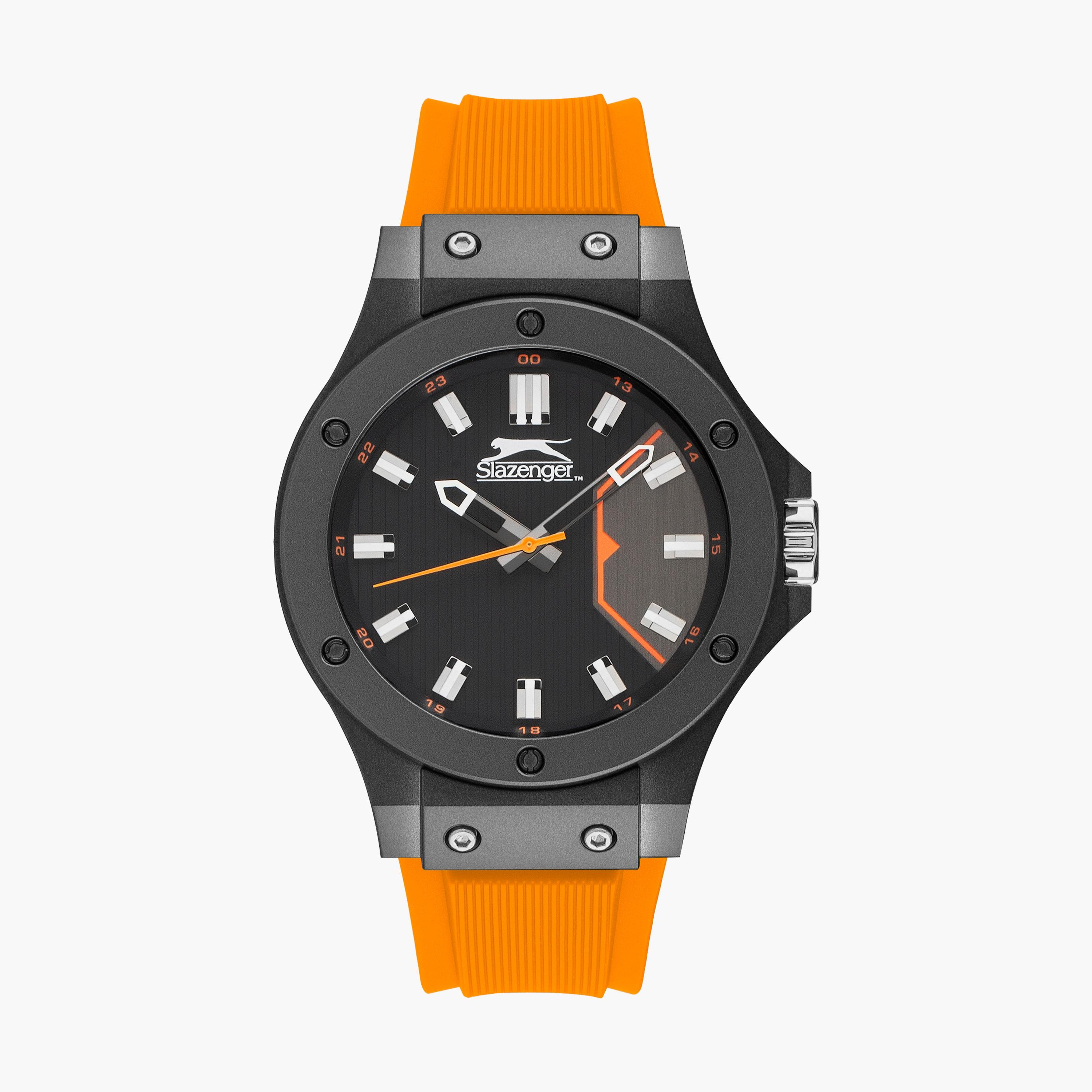ساعة انالوج لكلا الجنسين بسوار سليكون بلون برتقالي من سلازينجر | SL.9.6572.1.01-men-watchesandjewellery-watches-image-1