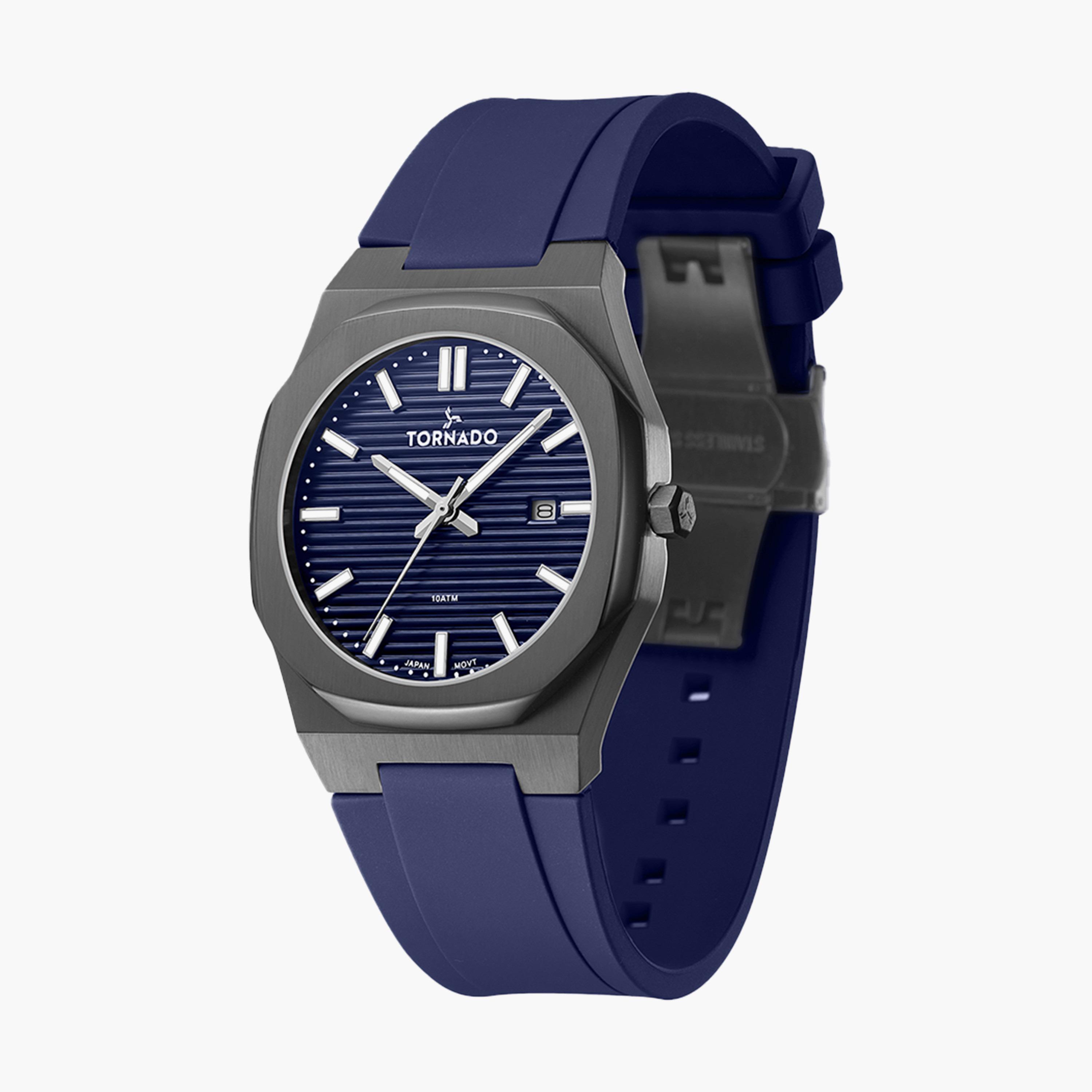 Tornado Men's Navy Analog Silicone Strap Watch | T22002-XSNN-men-watchesandjewellery-watches-image-2