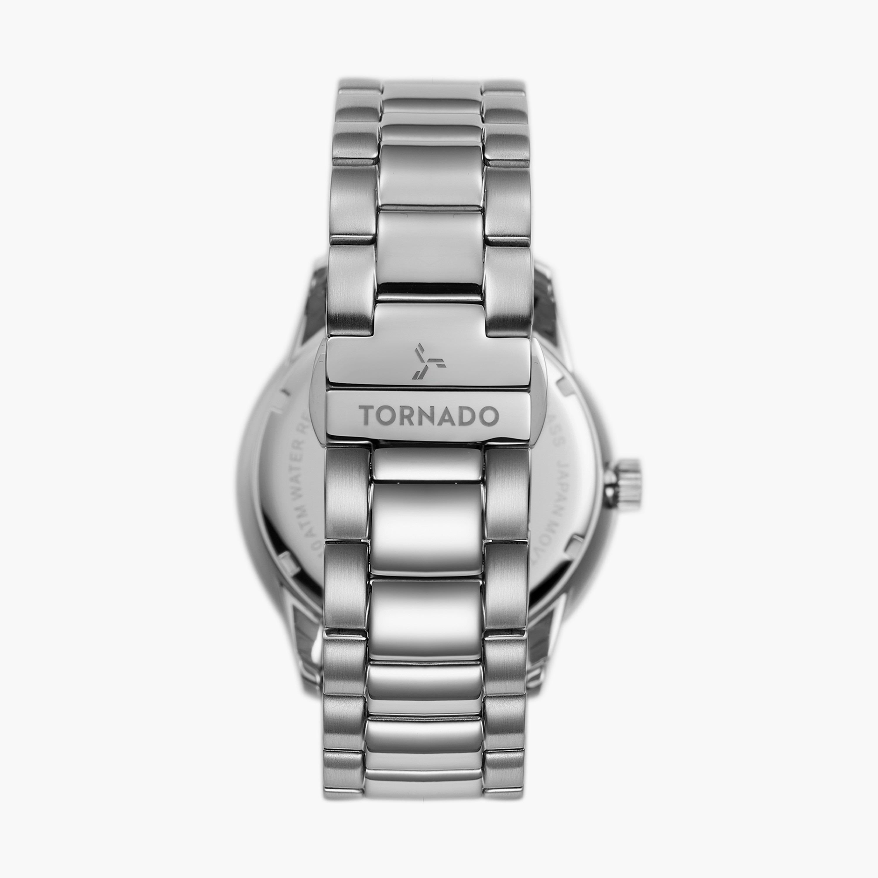 ساعة انالوج بسوار ستانلس ستيل بلون فضي للرجال من تورنيدو | T23001-SBSN-men-watchesandjewellery-watches-image-3