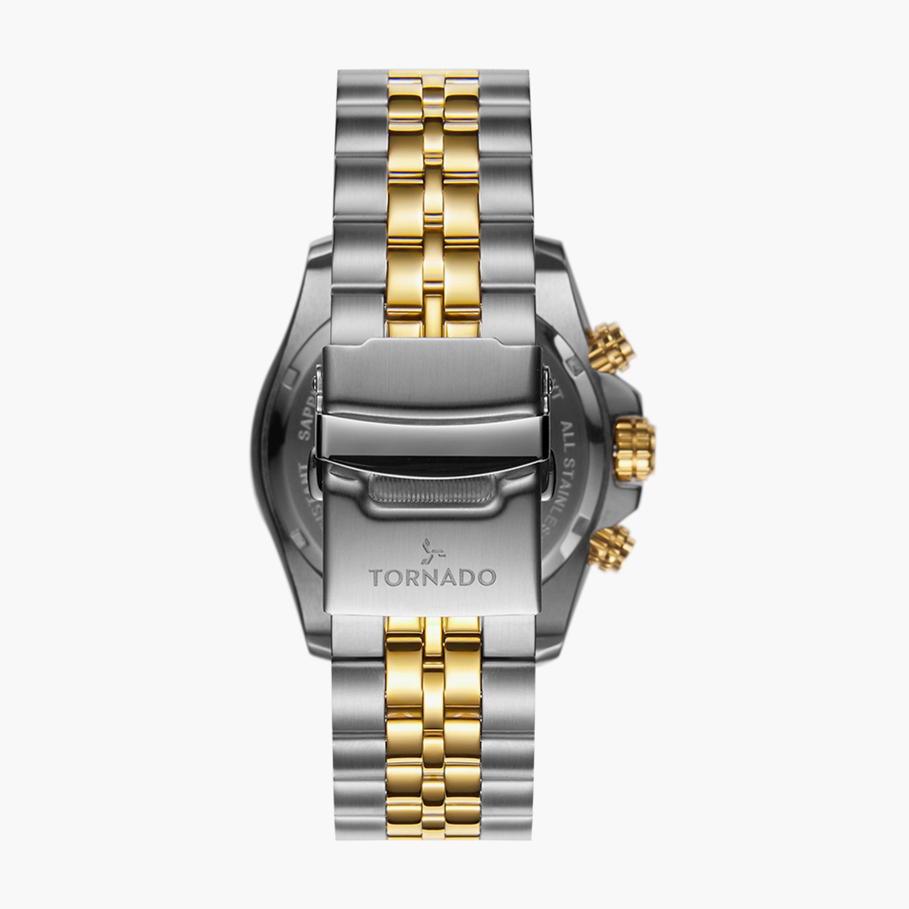 Tornado Men's Silver & Gold Chronograph Stainless Steel Strap Watch | T3149B-TBTW-men-watchesandjewellery-watches-image-3