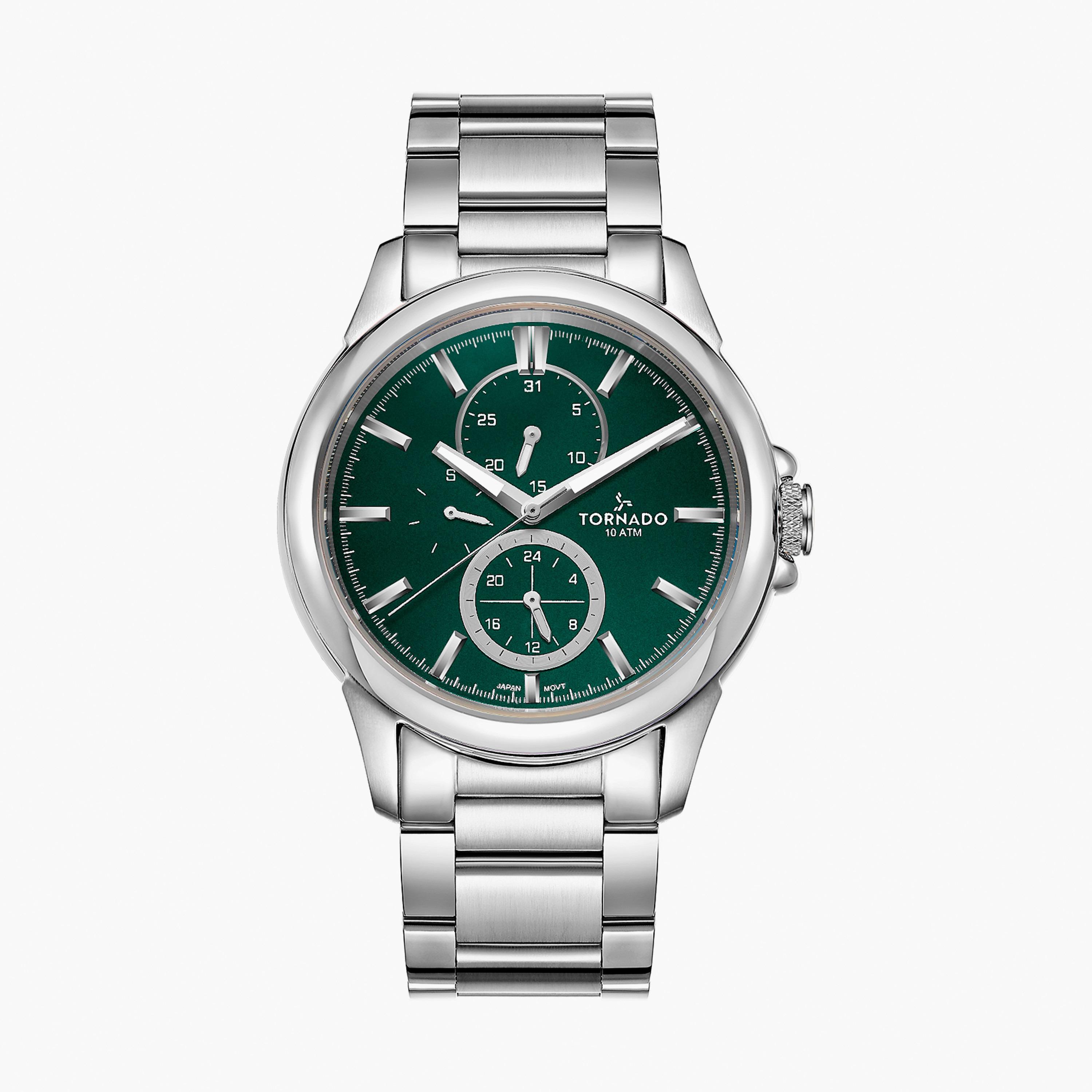 Tornado Men's Silver Analog Stainless Steel Strap Watch | T6107-SBSH-men-watchesandjewellery-watches-image-1