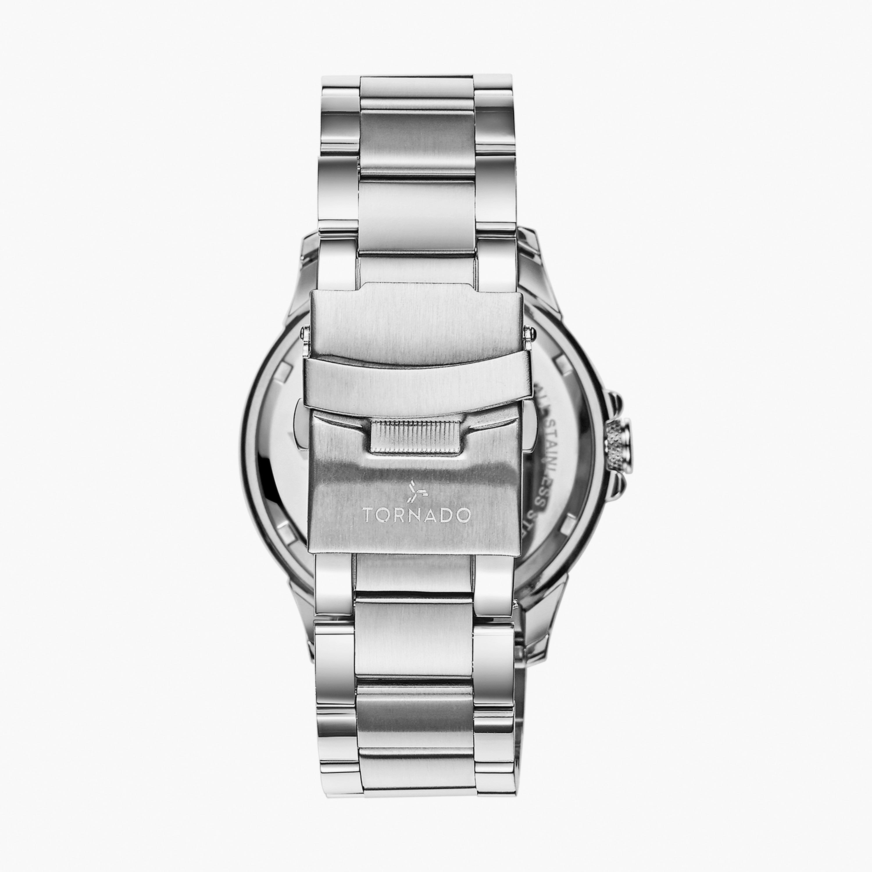 Tornado Men's Silver Analog Stainless Steel Strap Watch | T6107-SBSH-men-watchesandjewellery-watches-image-3