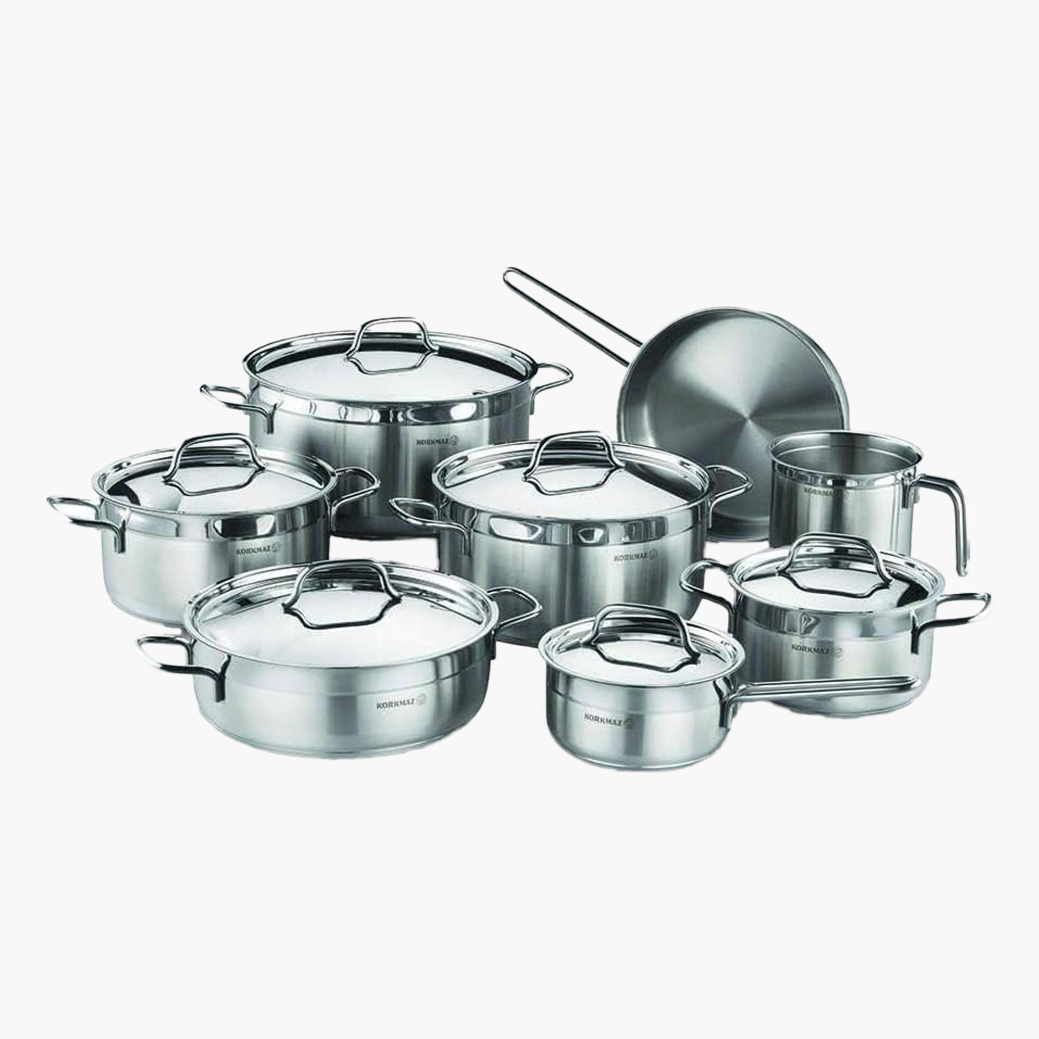 Korkmaz Alfa Grande 14-Piece Induction Base Cookware Set