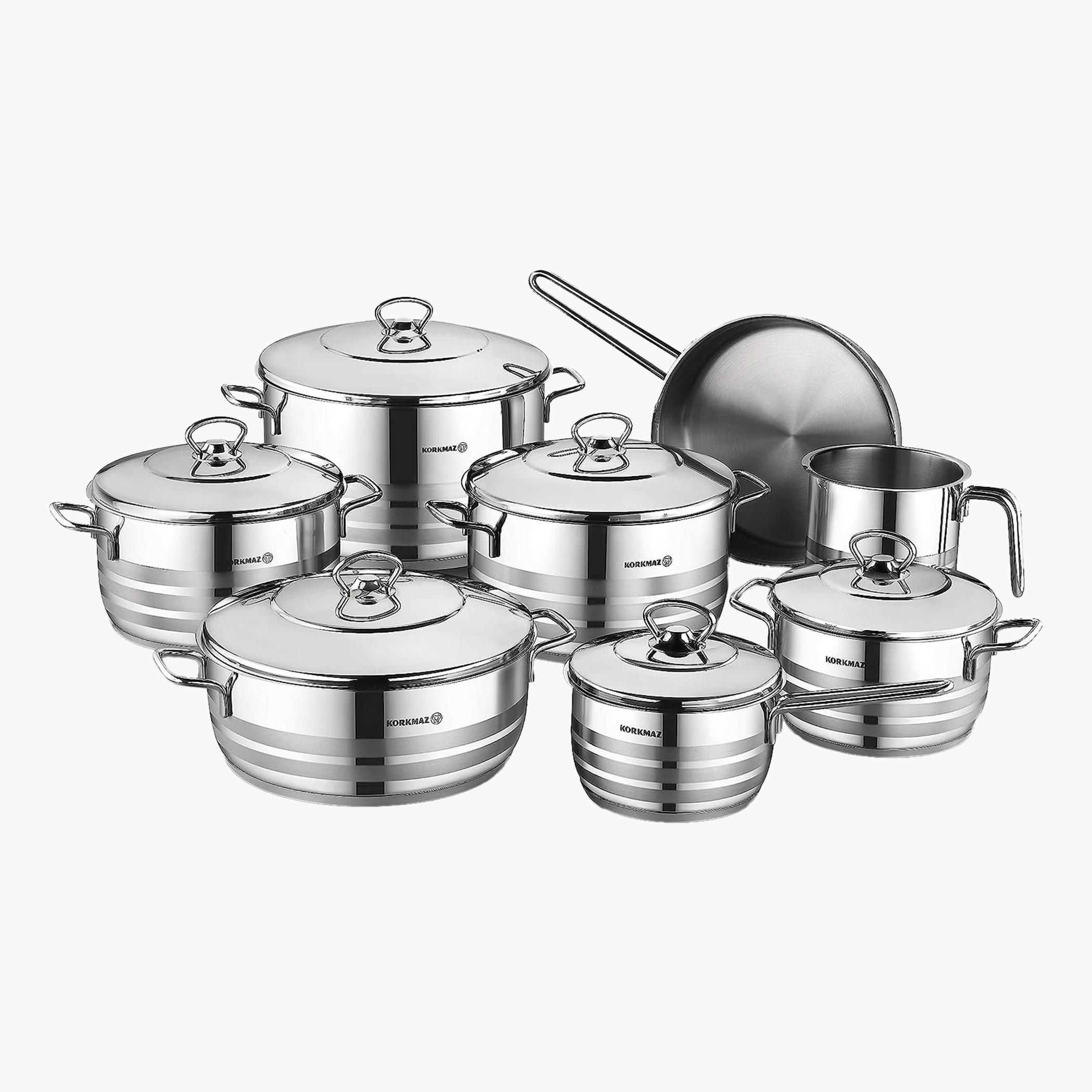 Korkmaz Astra Grande 14-Piece Induction Base Cookware Set