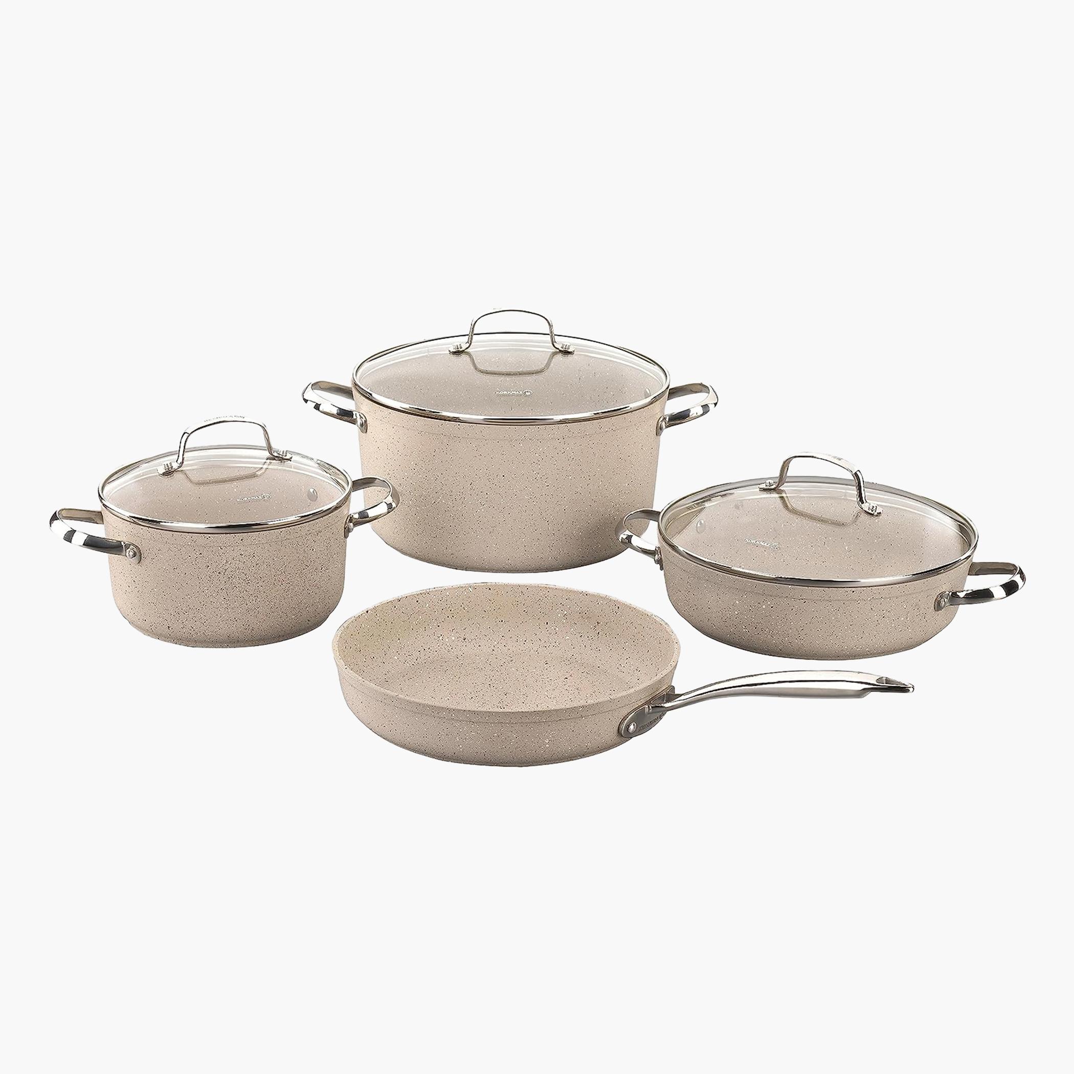 Korkmaz Granita Forged Aluminium 7-Piece Induction Base Cookware Set