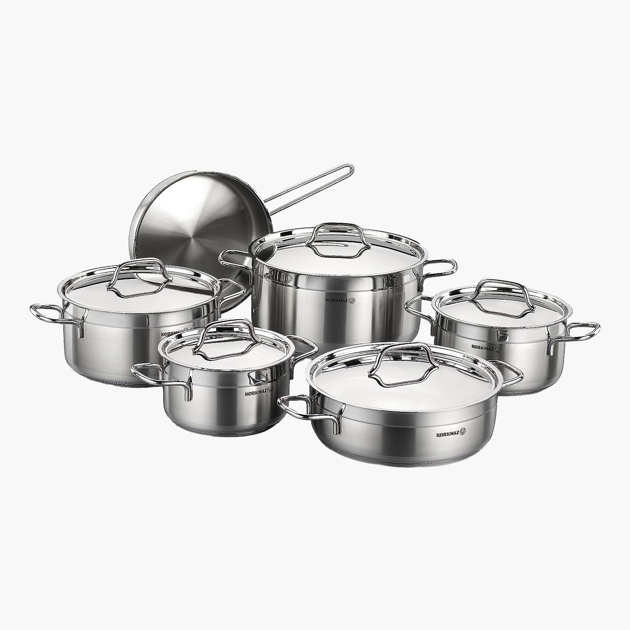 Korkmaz Alfa Plus 11-Piece Induction Base Cookware Set