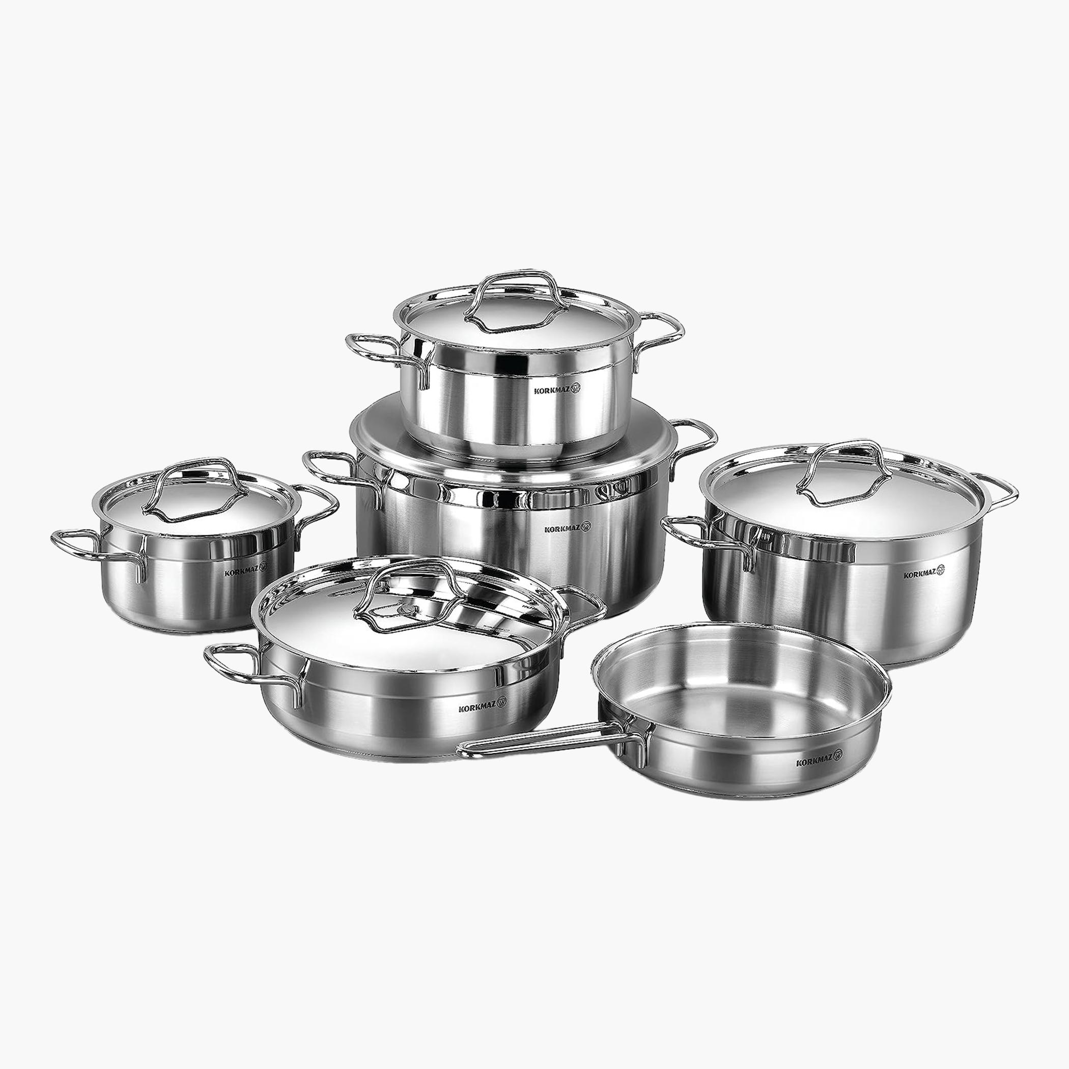 Korkmaz Alfa 11-Piece Induction Base Cookware Set