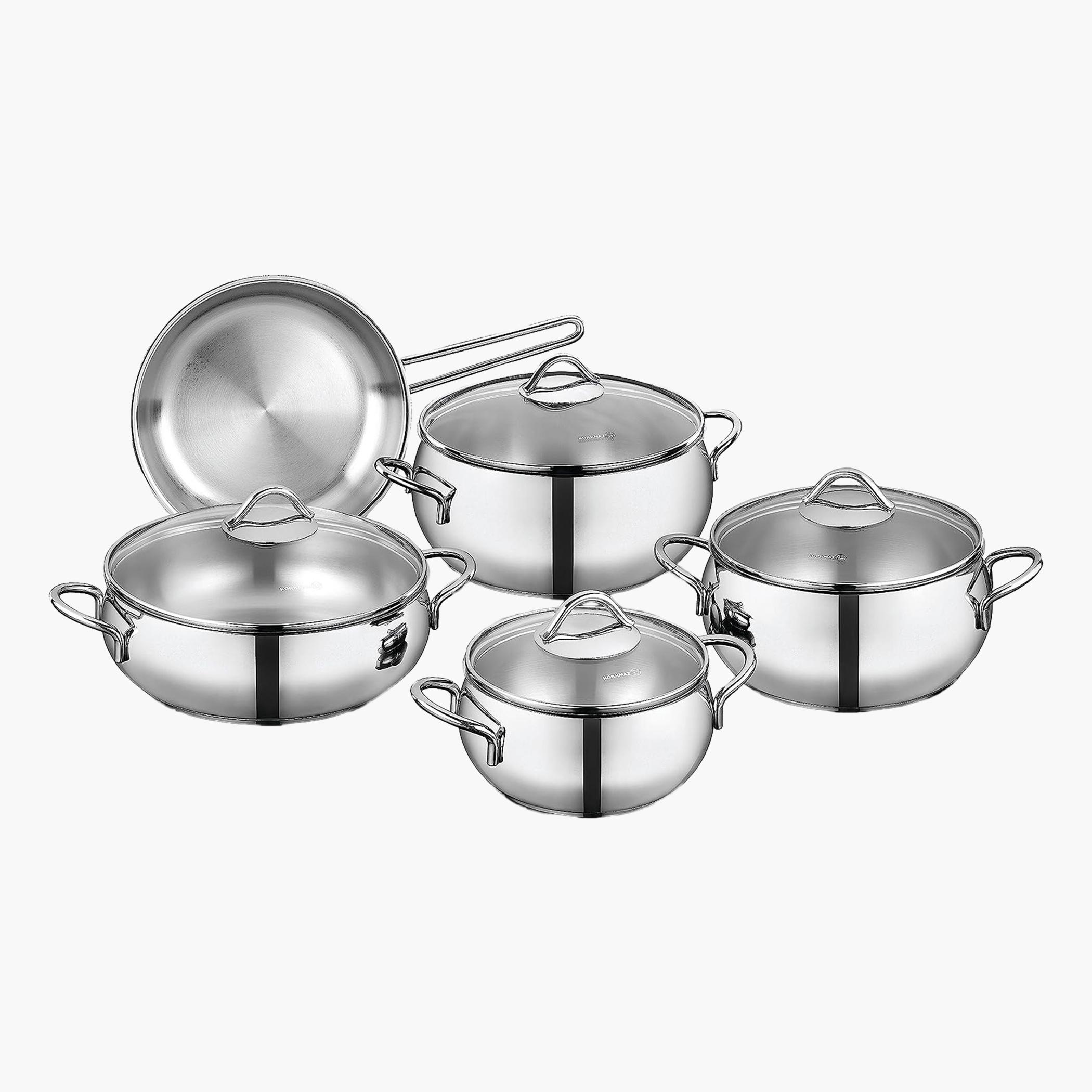 Korkmaz Tombik 9-Piece Induction Base Cookware Set