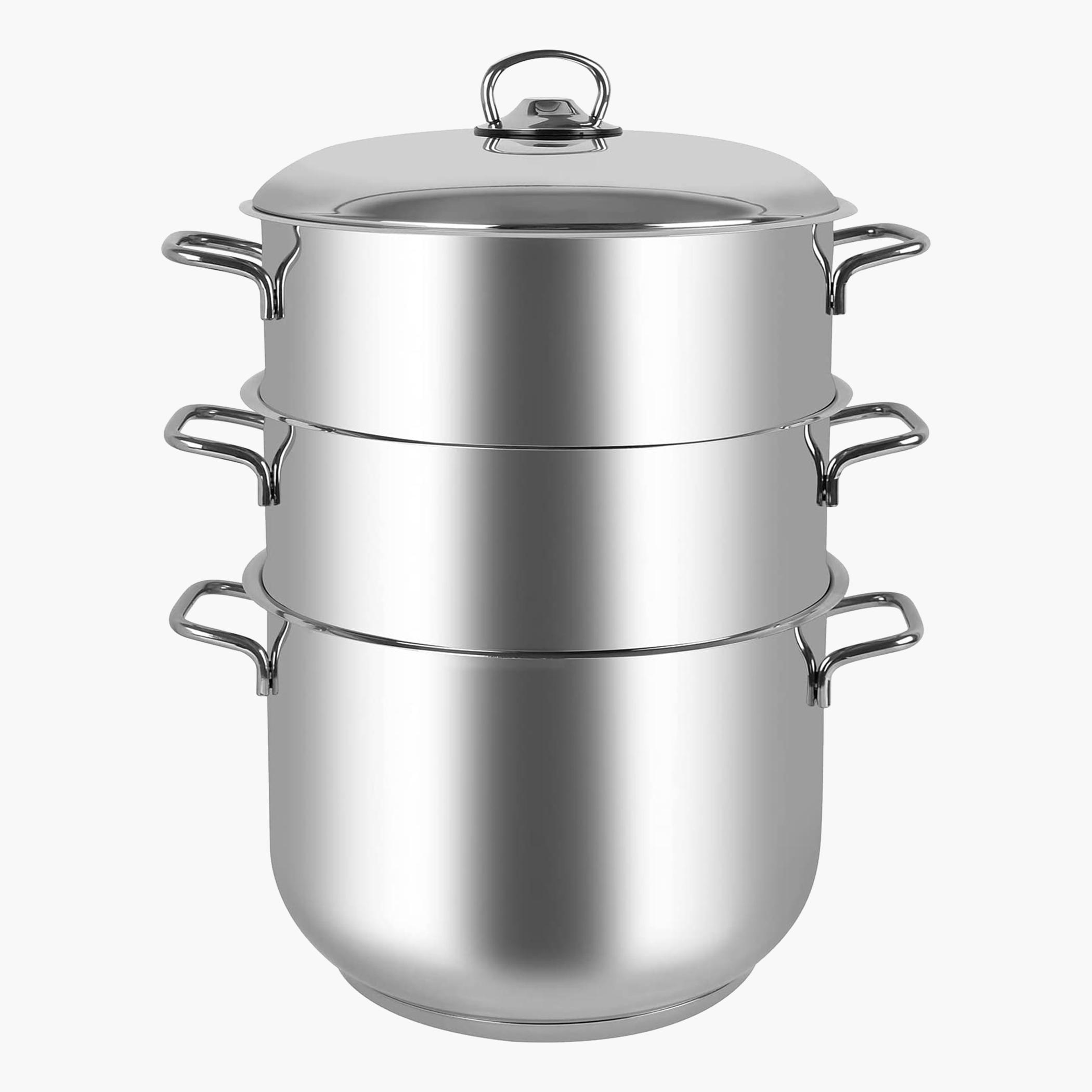 Prestige 3-Piece Stainless Steel Steamer - 24 cm
